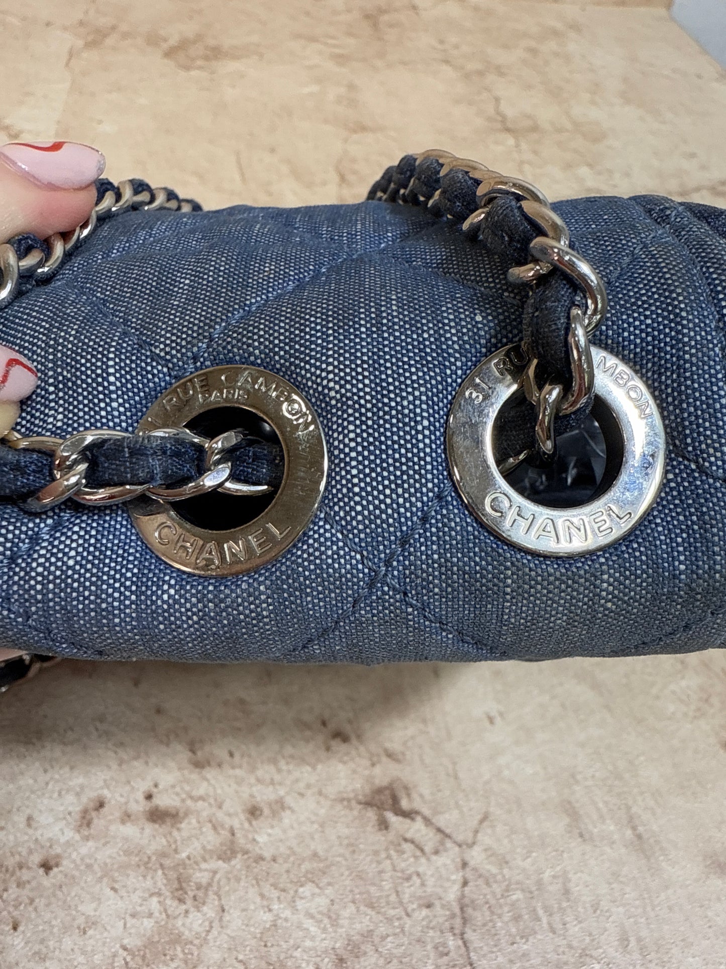 Chanel Denim Quilted Single Flap Small Bag