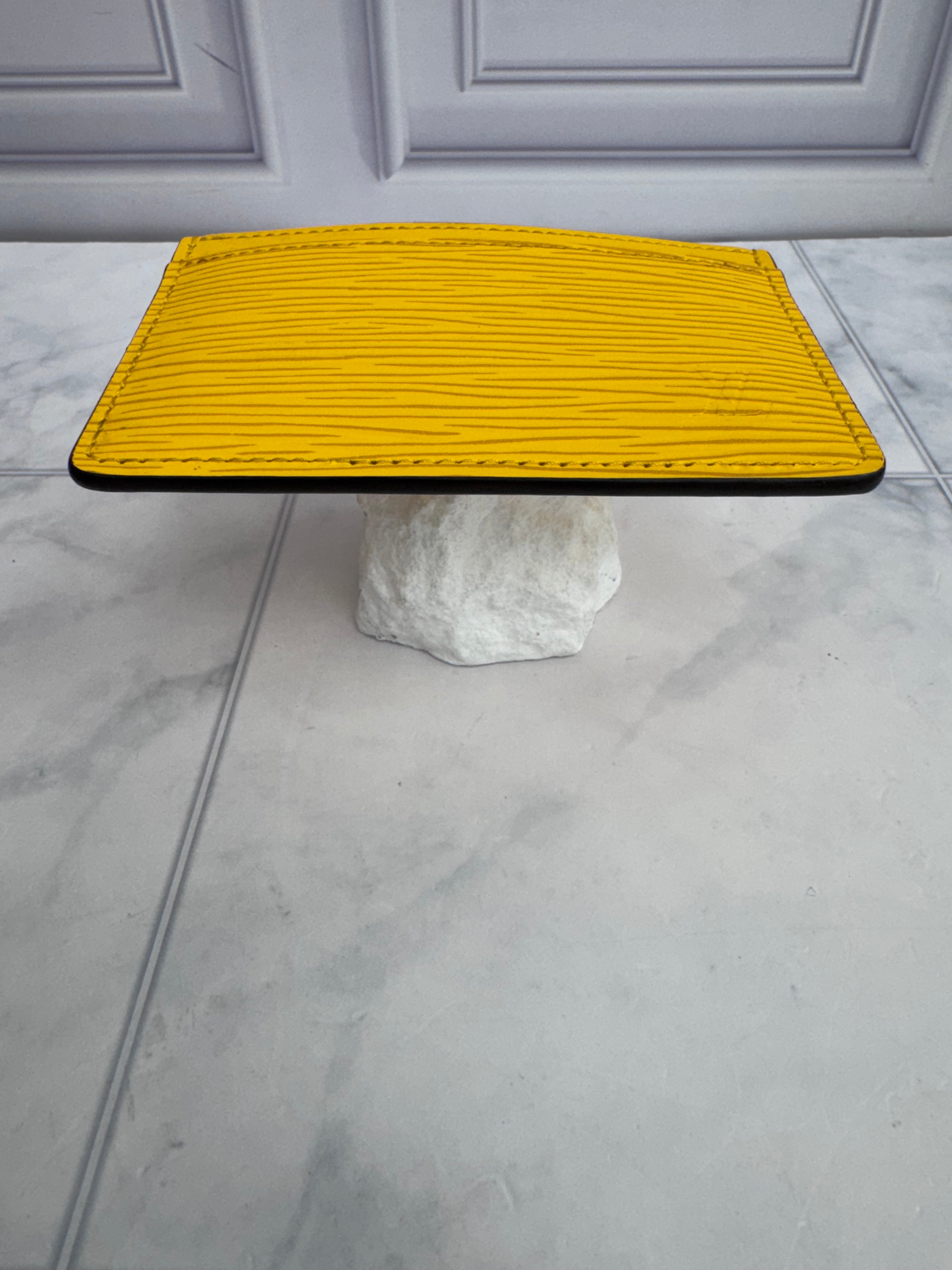 LIKE NEW - Louis Vuitton Yellow Epi Leather Card Holder