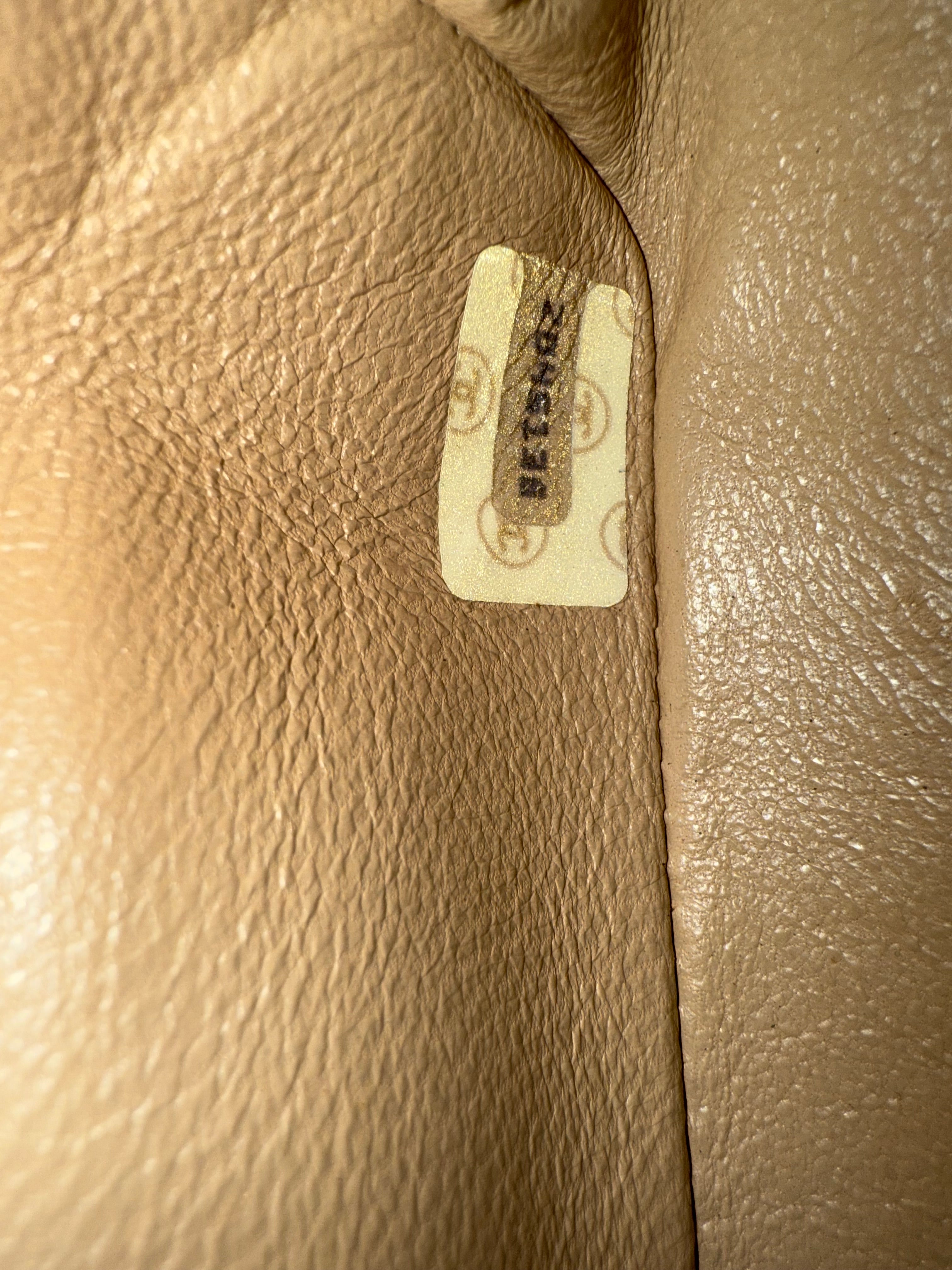 Chanel Beige Quilted Lambskin Single Flap Bag
