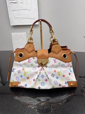 Louis Vuitton White Multicolor Monogram Ursula Bag