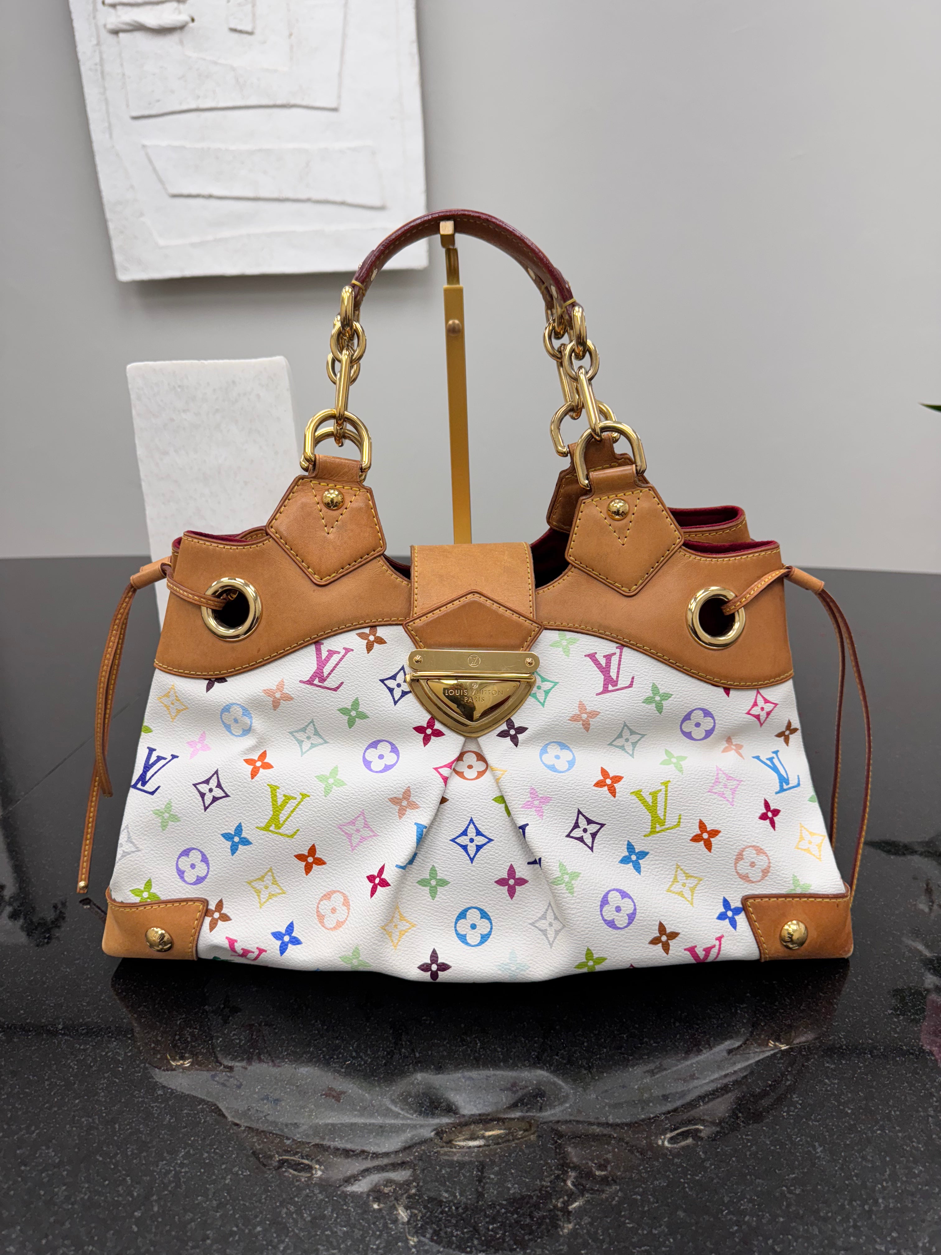 Louis Vuitton White Multicolor Monogram Ursula Bag