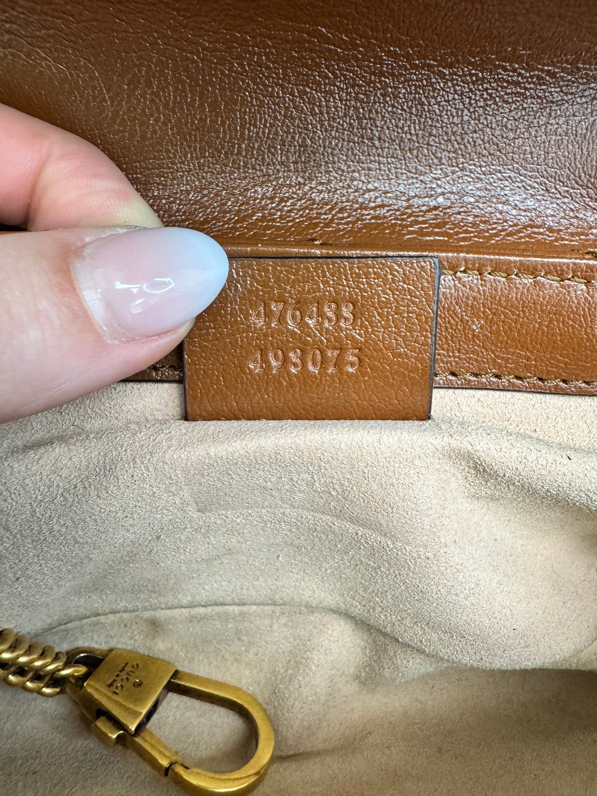 Gucci Brown Leather Marmont Super Mini Crossbody Bag