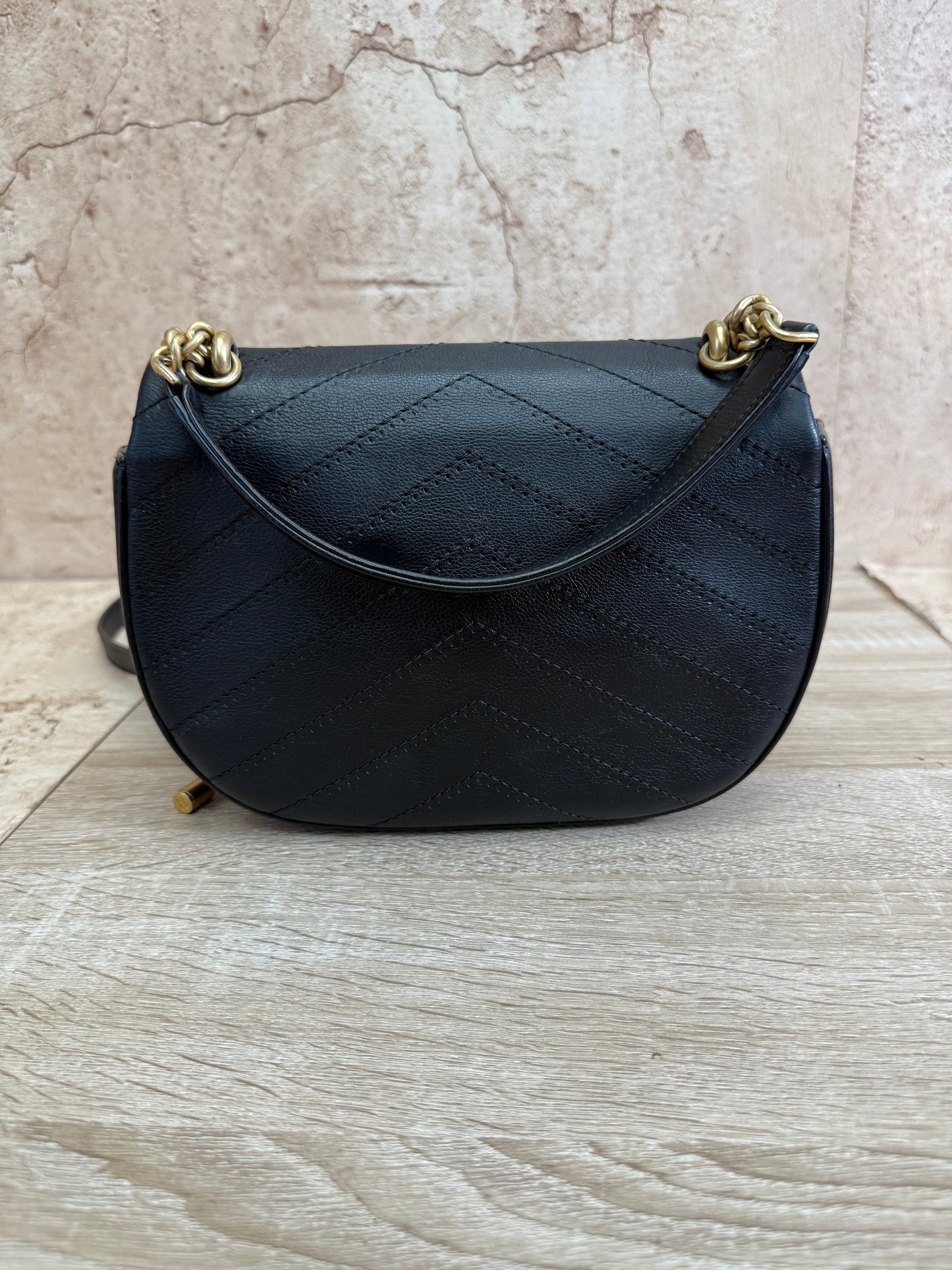 Chanel Black Lambskin V Stitch 2Way Bag