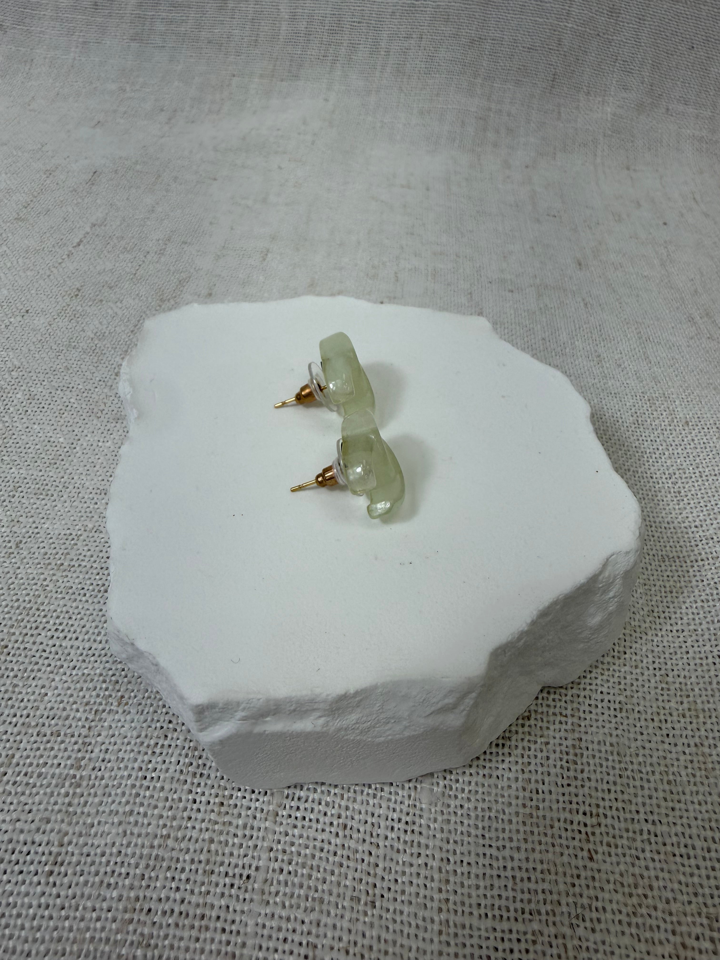 Chanel Transparent Logo Earrings