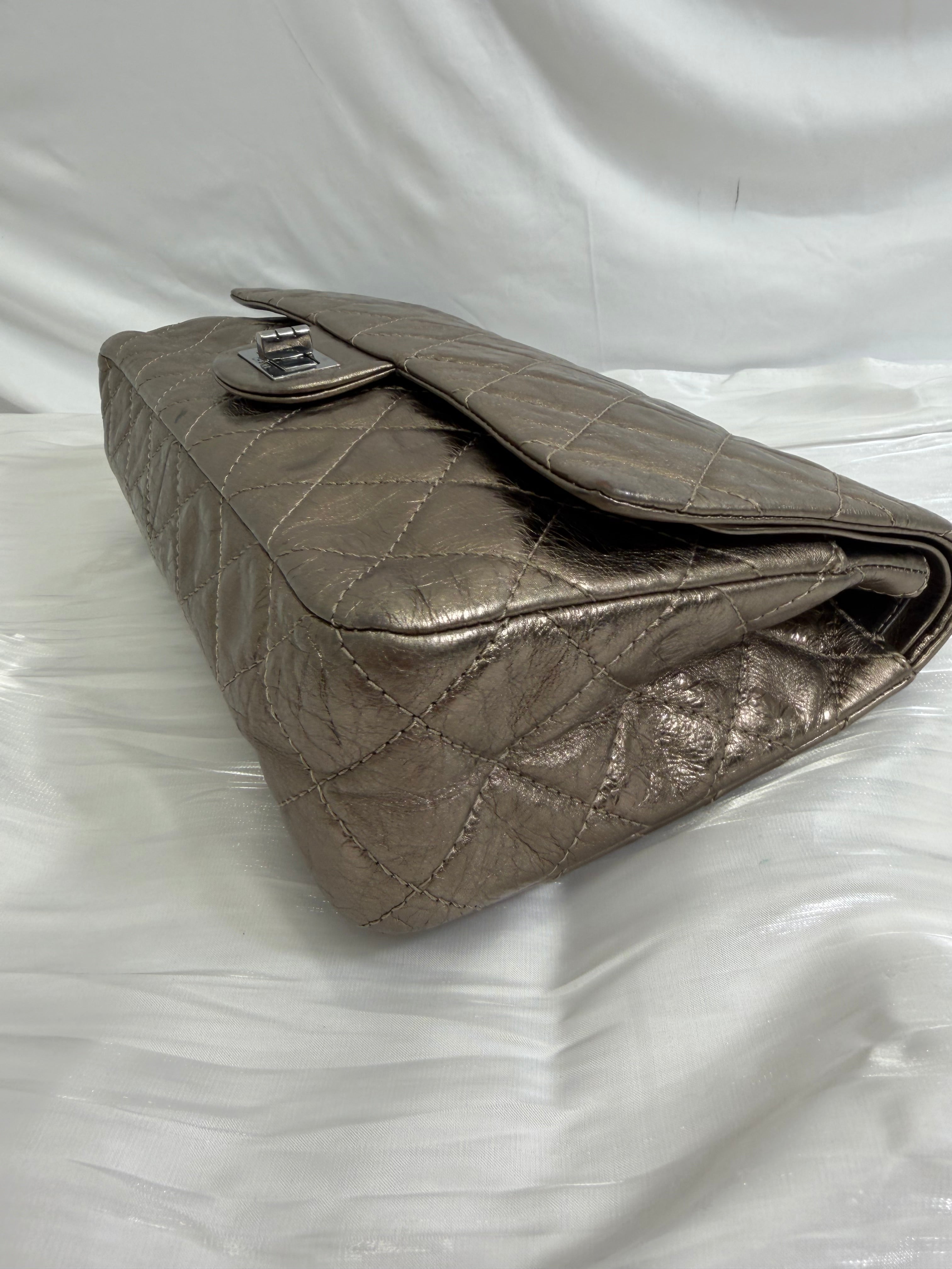 Chanel Metallic Bronze Aged Calfskin 2.55 Reissue Flap Bag