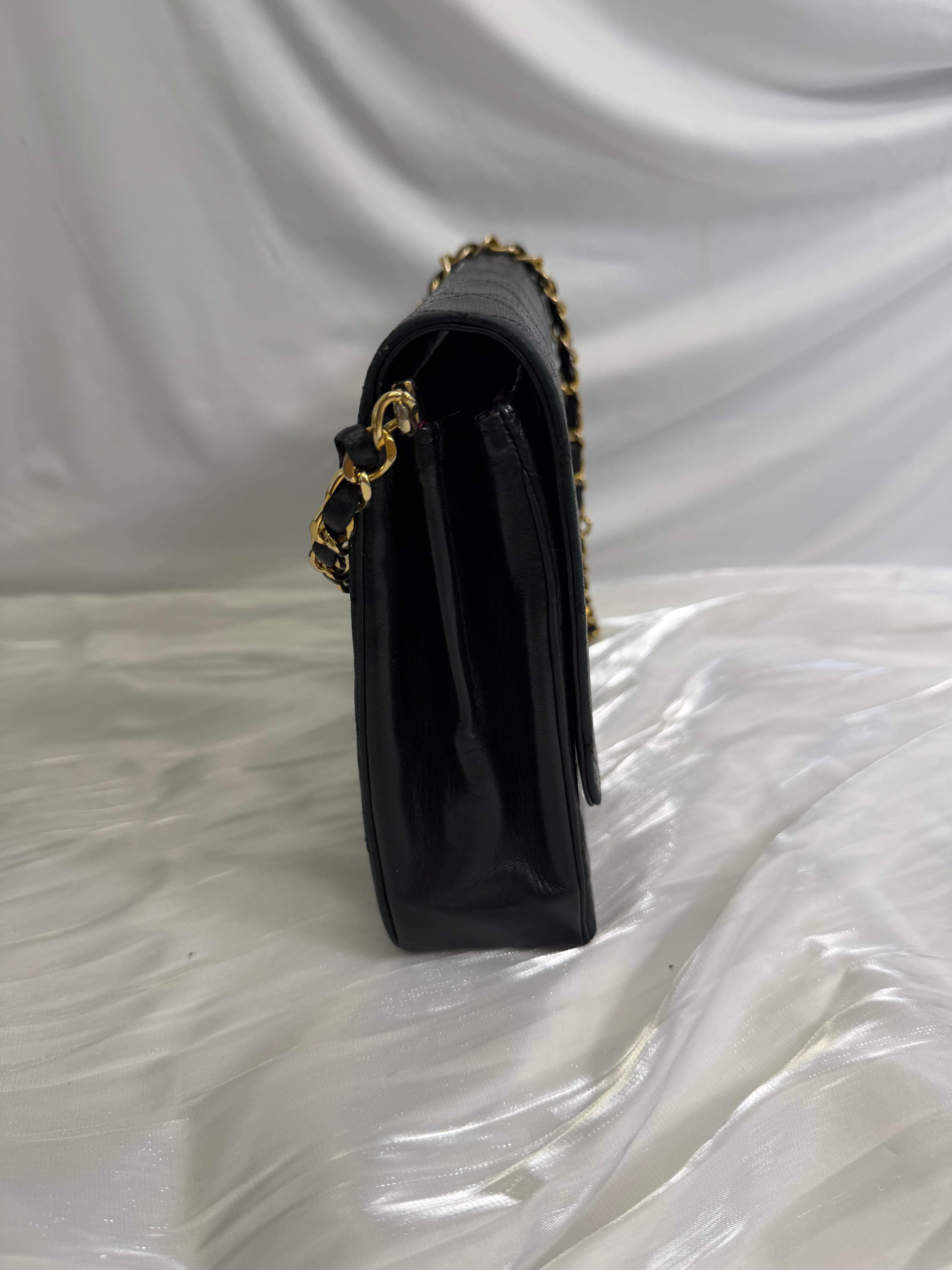 Chanel Black Calfskin Flap Bag