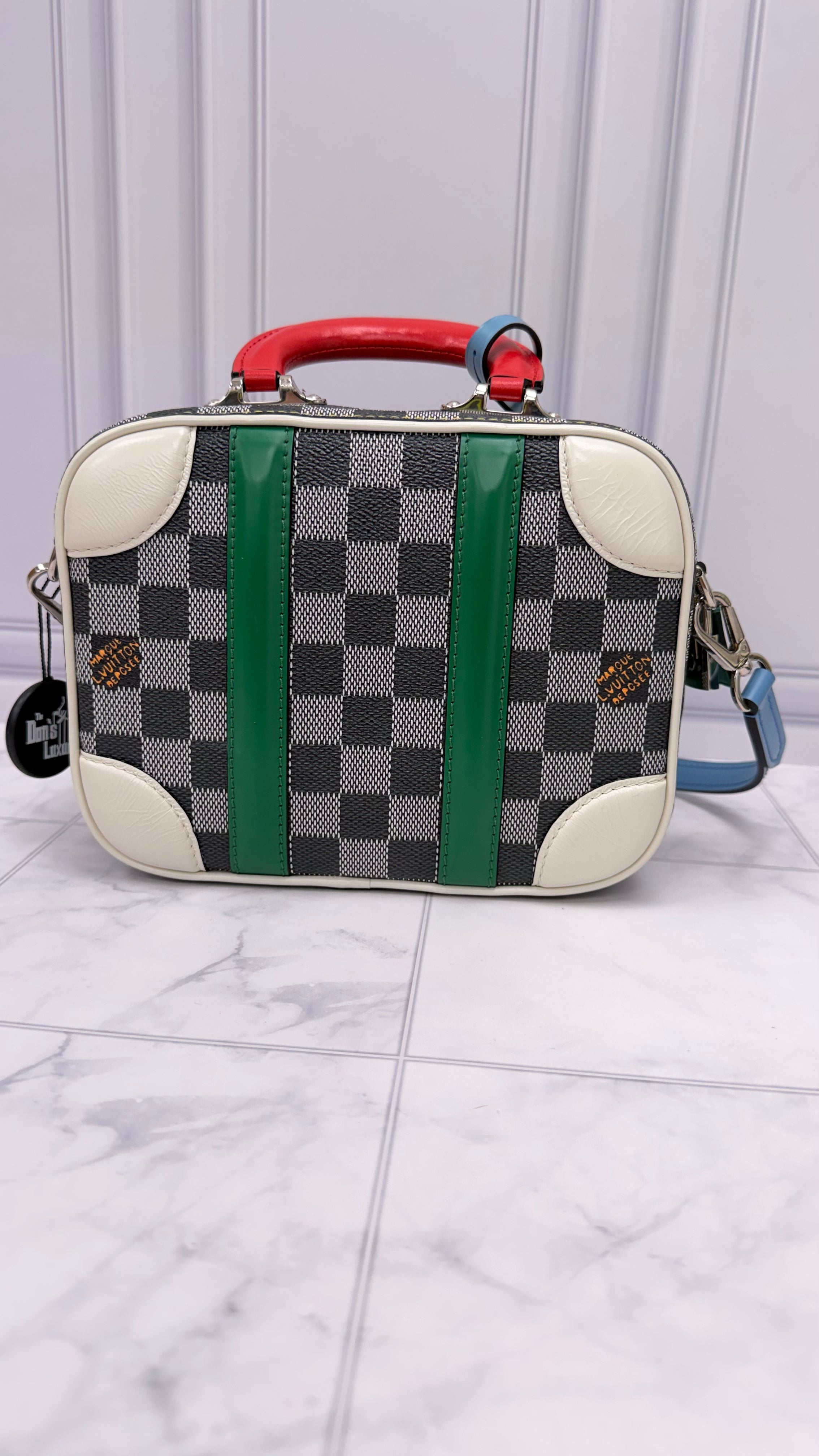 Louis Vuitton Black & White Damier Valisette BB 2Way Bag