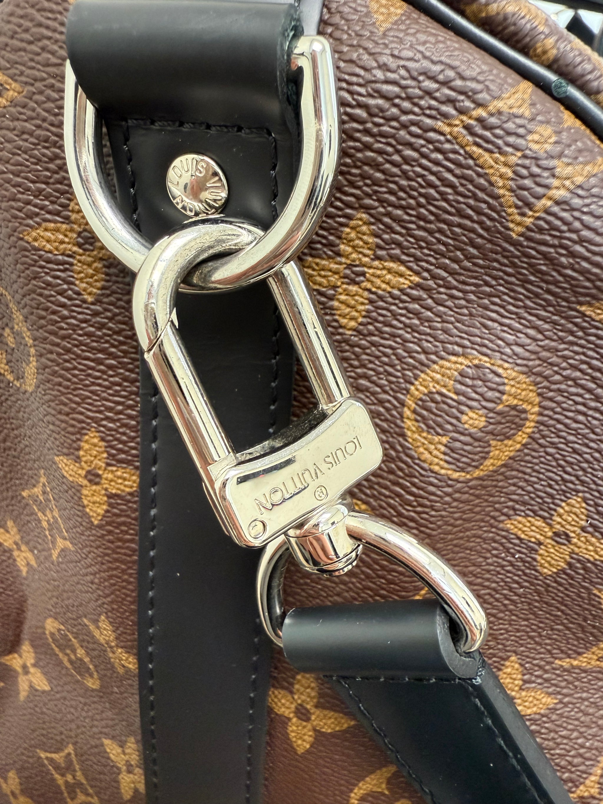 Louis Vuitton Monogram Macassar Keepall 55 Bandouliere