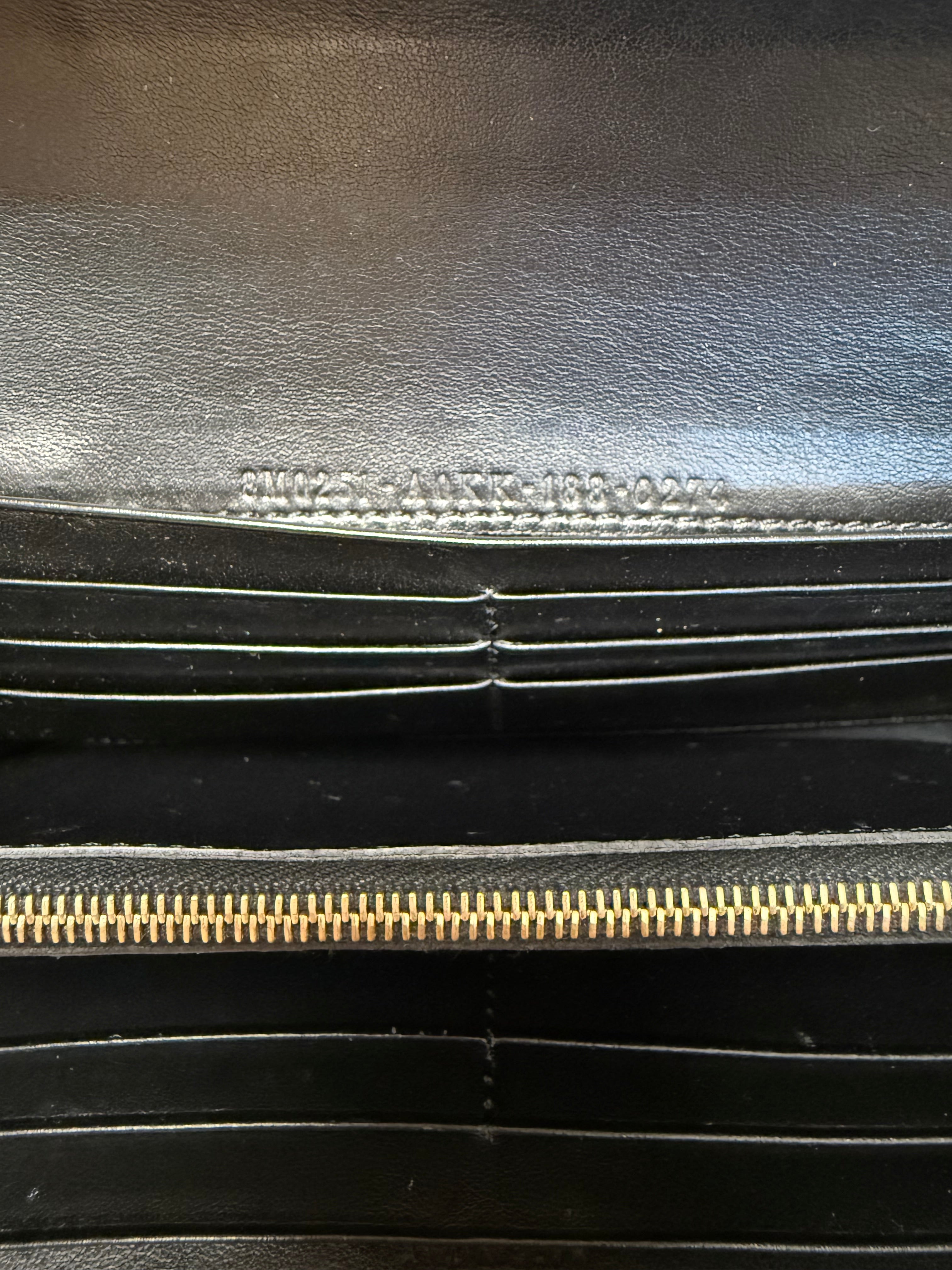 Fendi Black Leather Continental Long Wallet