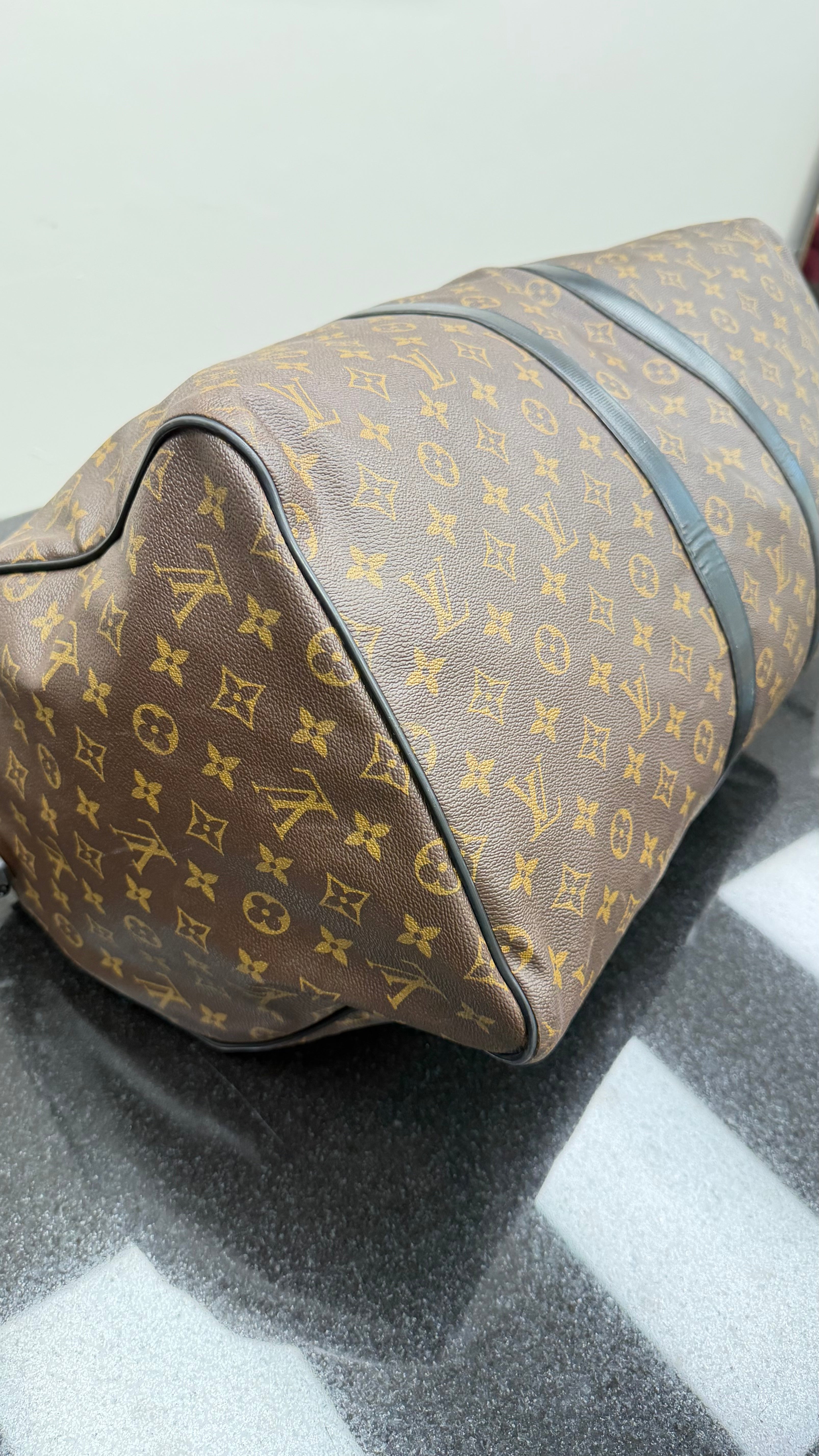 Louis Vuitton Monogram Waterproof Keepall Bandouliere 55
