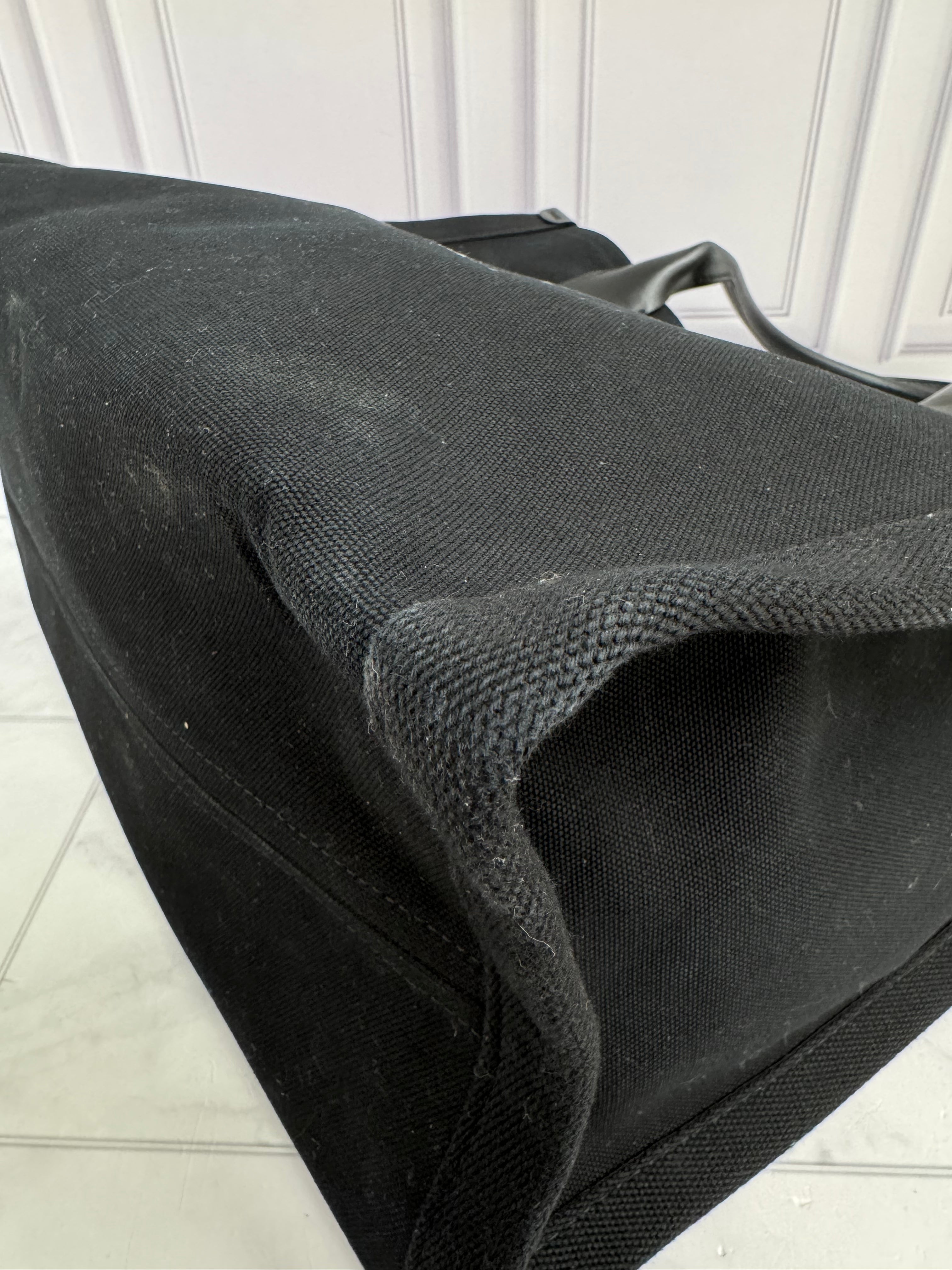 Christian Louboutin Black Canvas Large Tote Bag