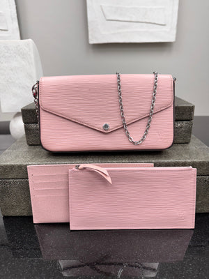 Louis Vuitton Pink Epi Leather Felicie Pochette
