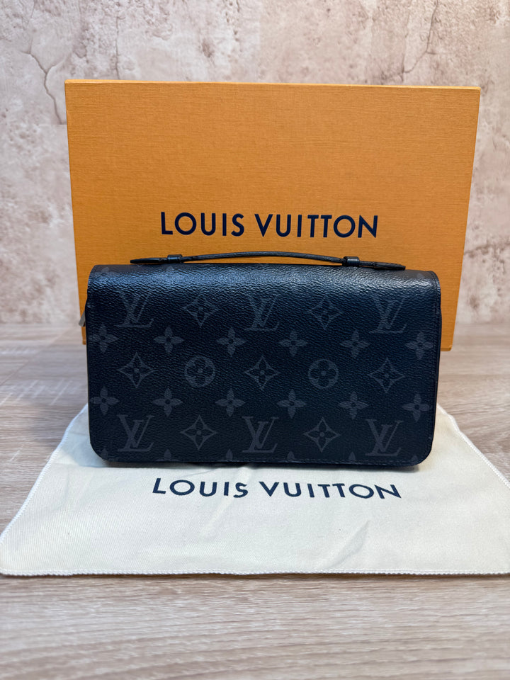 Louis Vuitton Monogram Eclipse Canvas Zippy XL Wallet