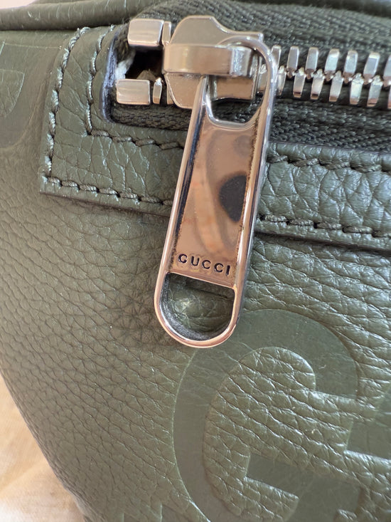 BRAND NEW- Gucci Olive Green Jumbo GG Bum Bag