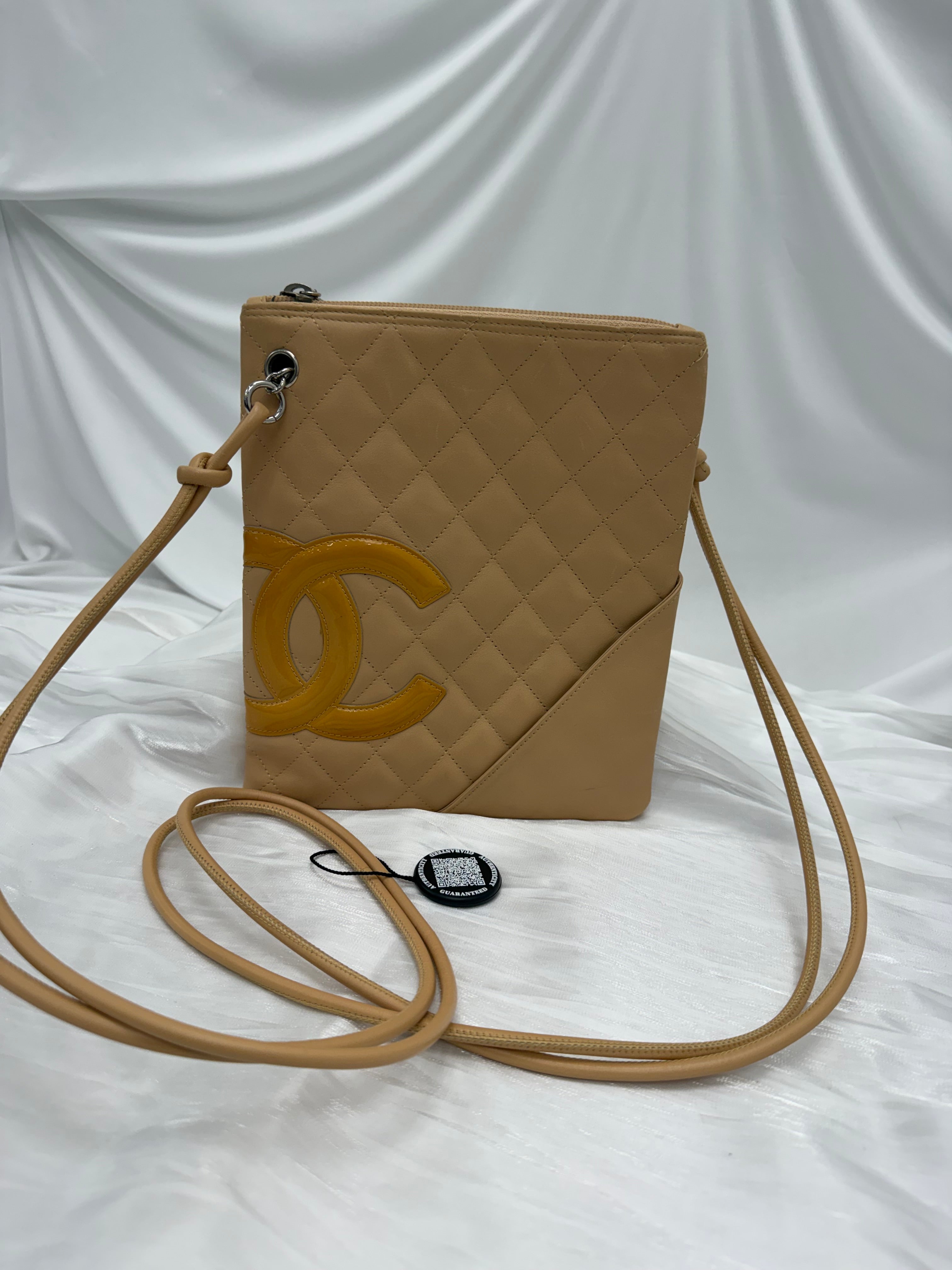 Chanel Beige Quilted Calfskin Cambon Crossbody