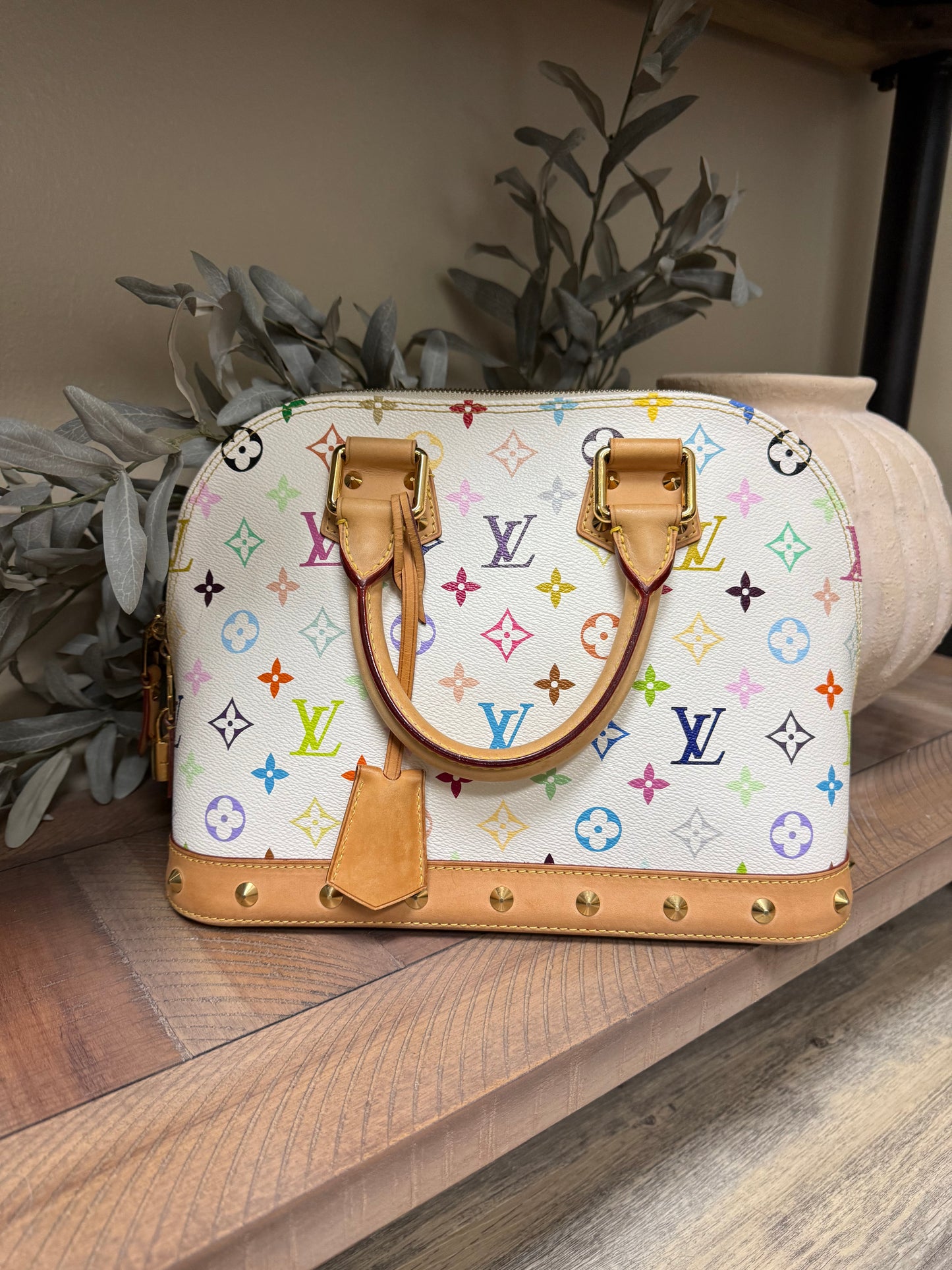 Louis Vuitton White Multicolore Monogram Alma PM