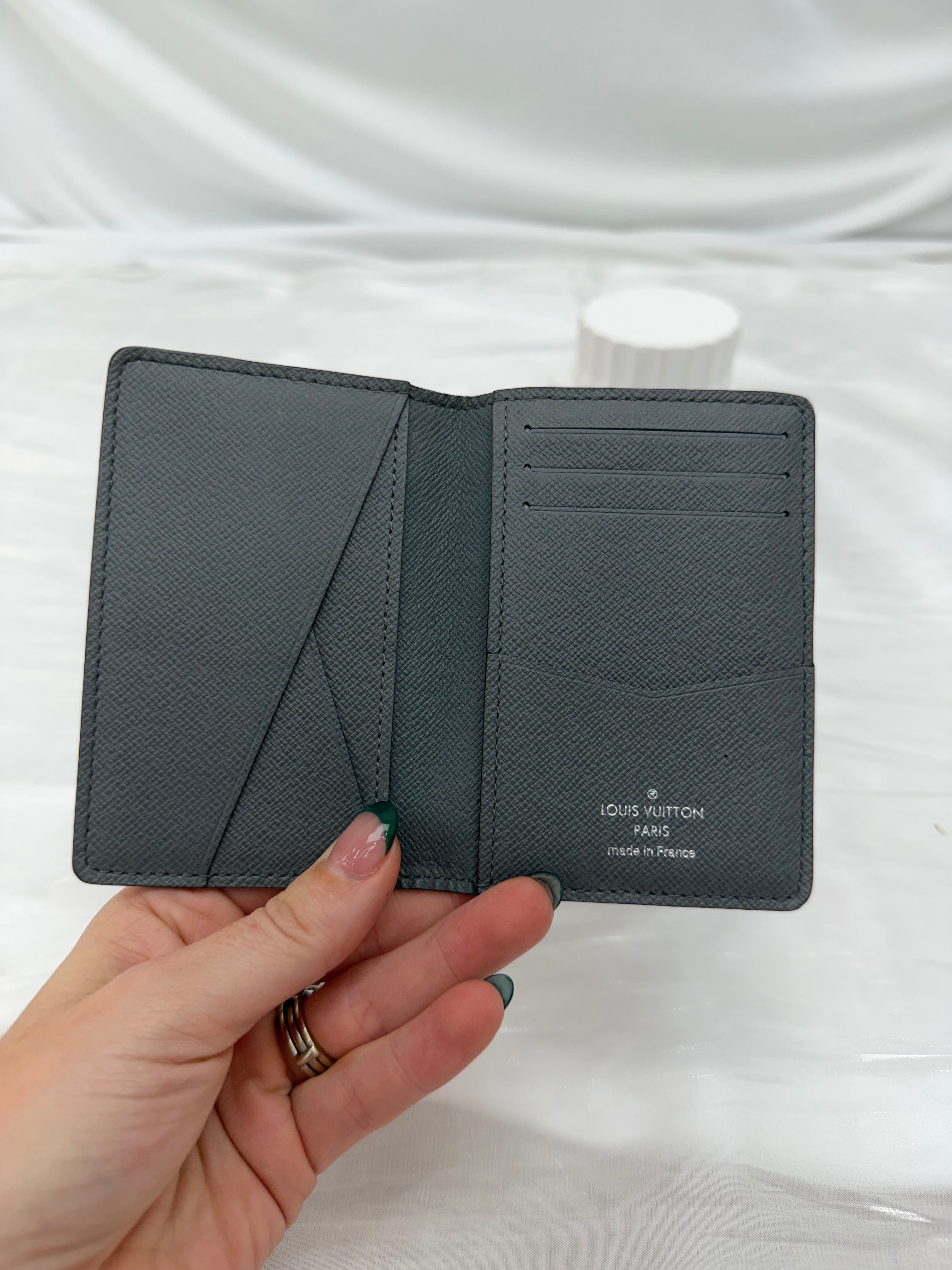 Louis Vuitton Gray Taiga Leather Pocket Organizer