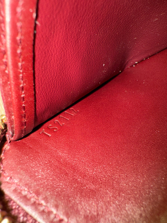Louis Vuitton Burgundy Vernis Compact Zippy Wallet