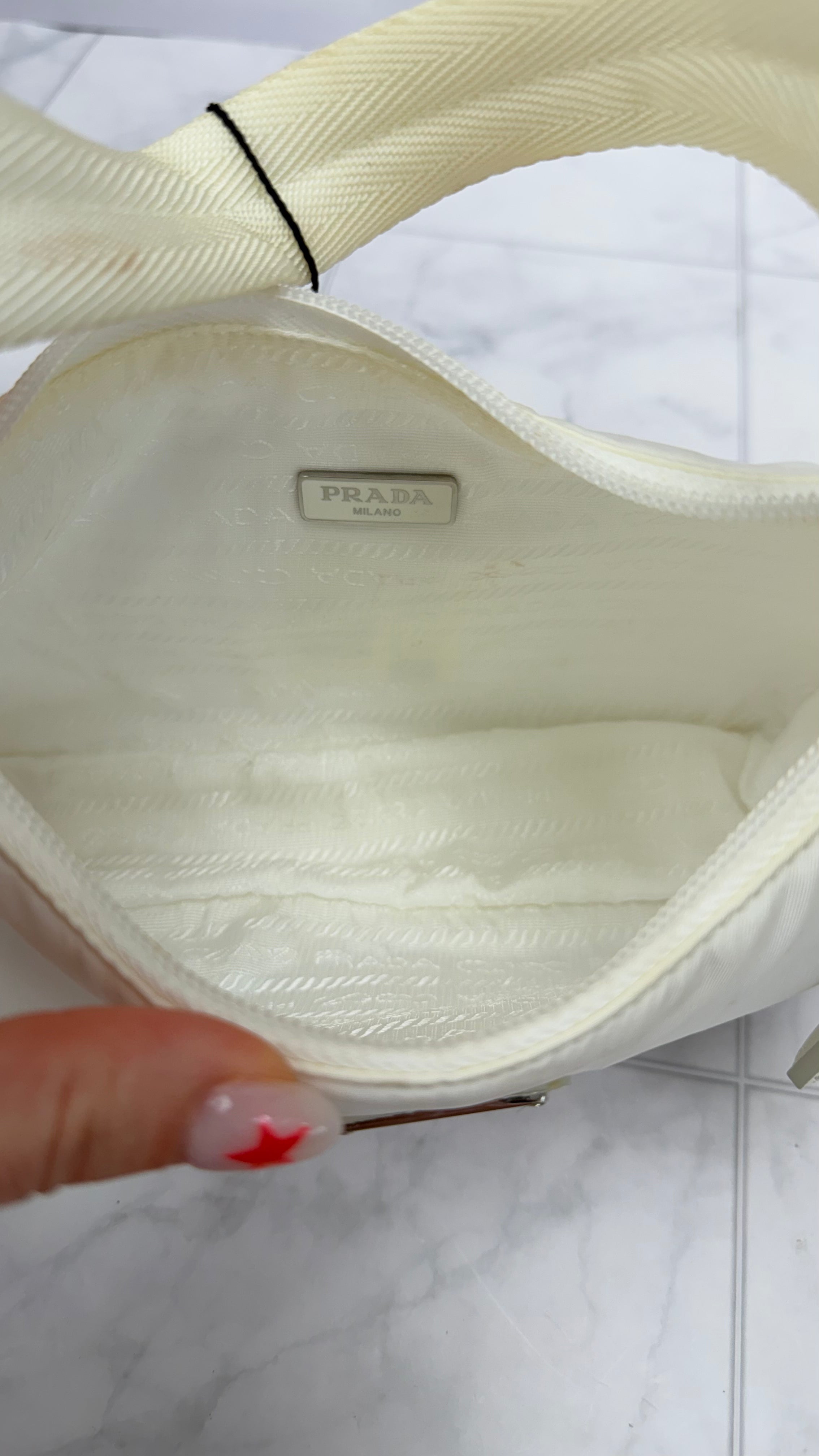 *DONS DROP* Prada White Nylon Re-Edition Mini Shoulder Bag