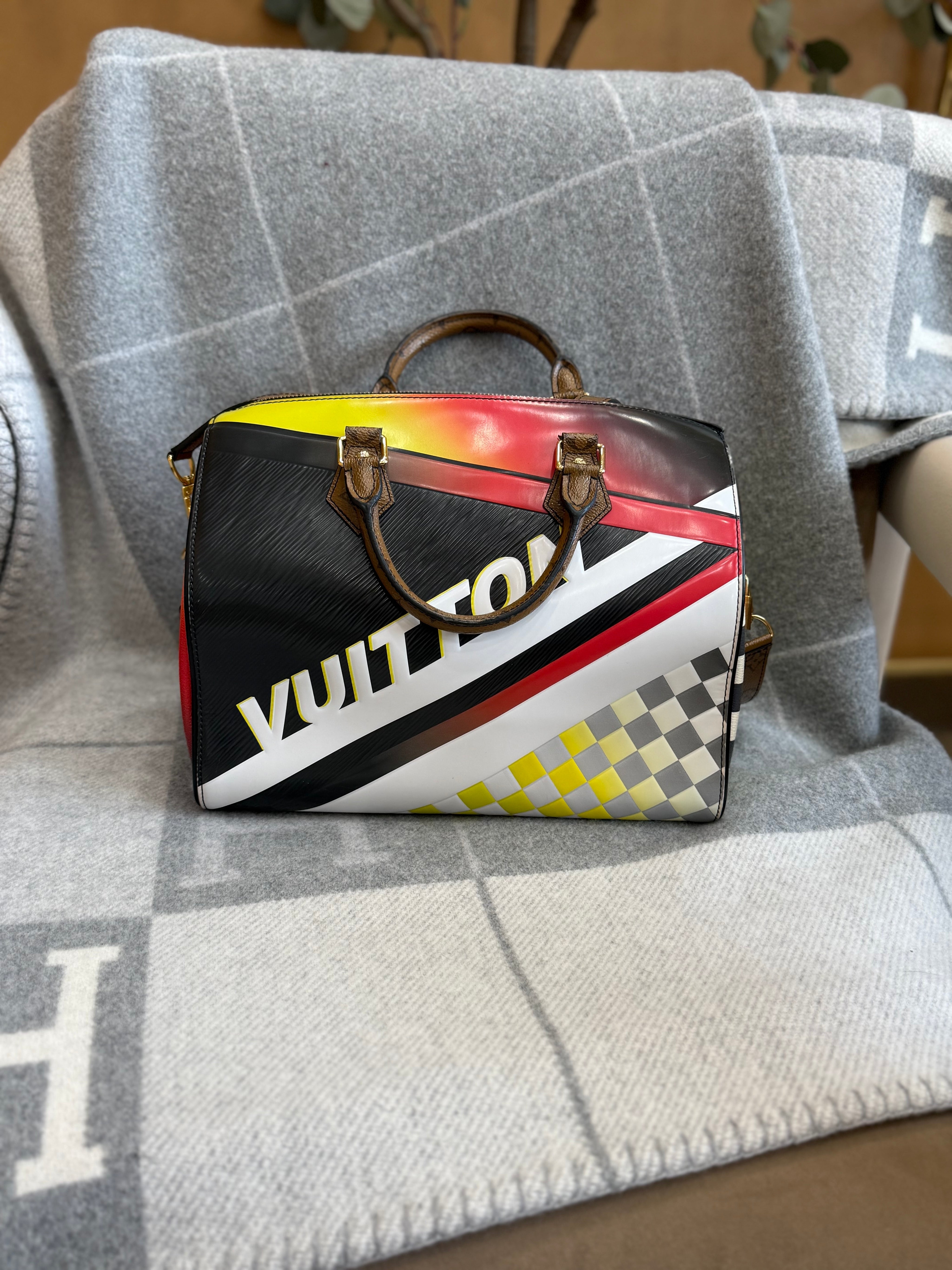 Louis Vuitton Limited Edition Race Epi Speedy Bandouliere 30