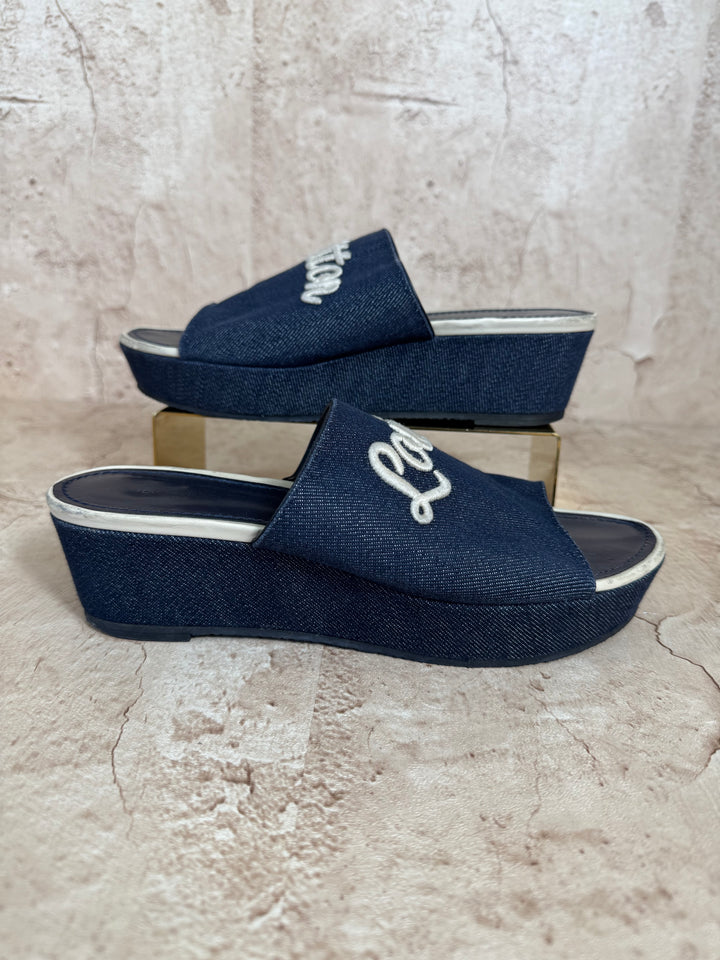 Louis Vuitton Denim Wedges