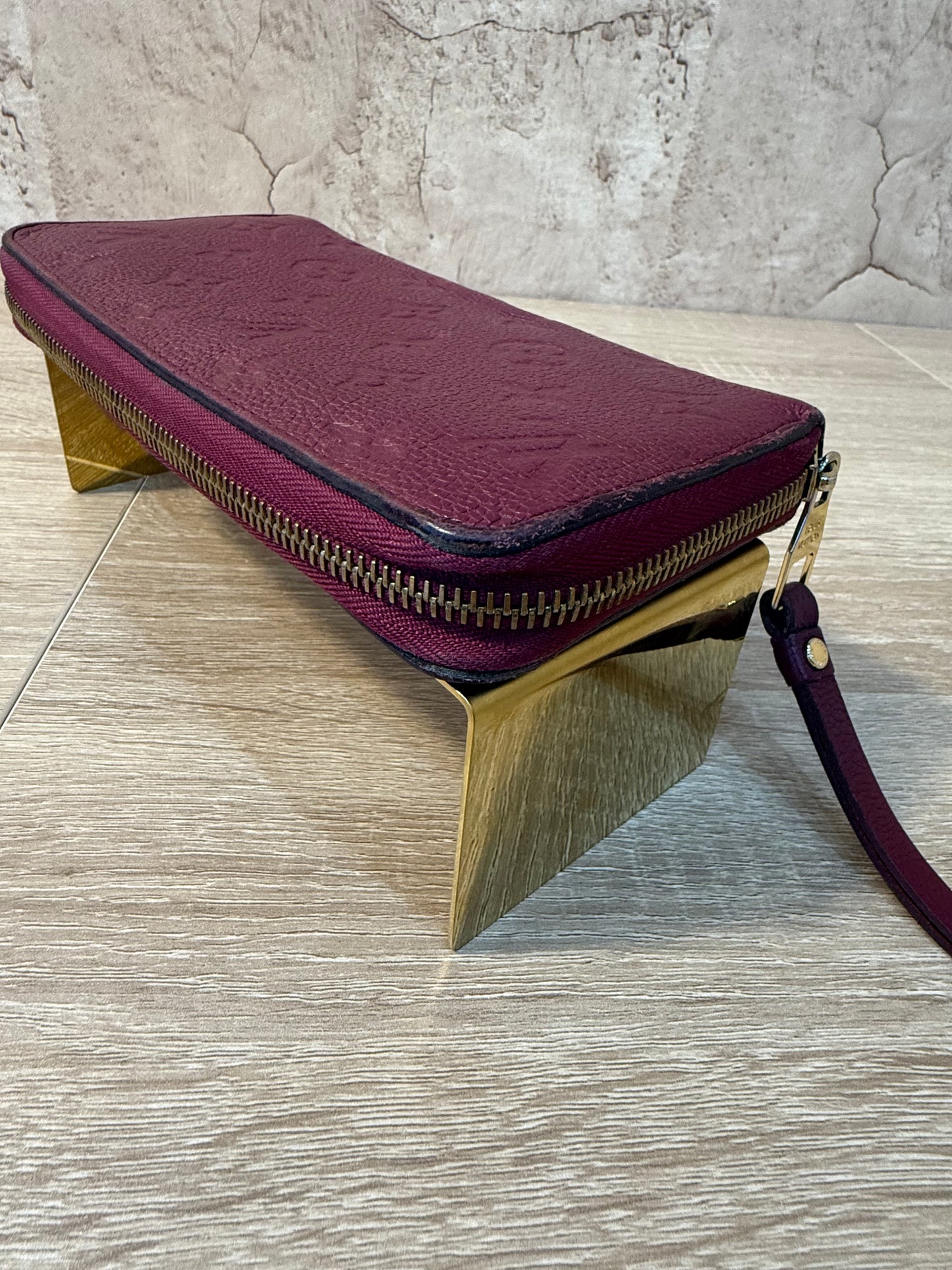 Louis Vuitton Wine Monogram Empreinte Zippy Wallet