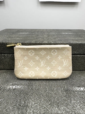 Louis Vuitton Beige Mini Lin Canvas Key Cles