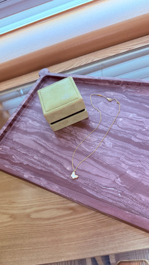 LIKE NEW - Van Cleef & Arpels Gold Sweet Alhambra Butterfly Pendant Necklace