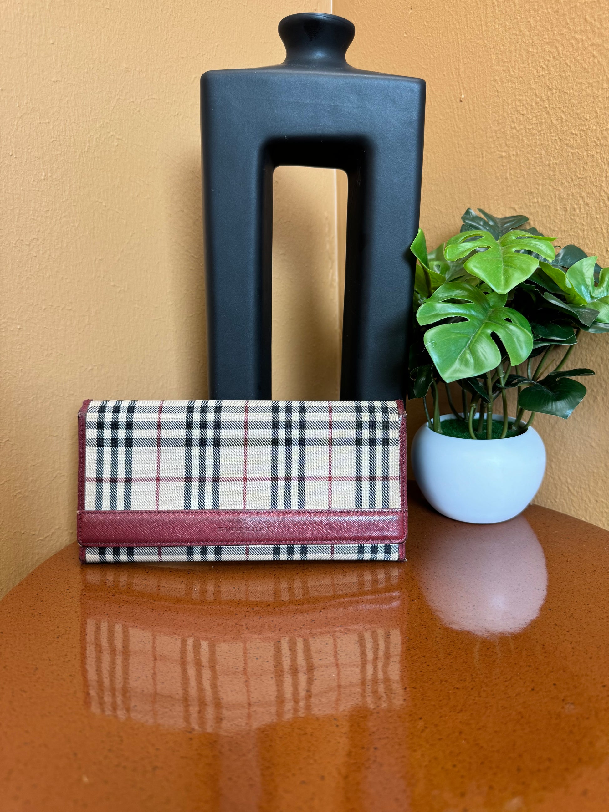 Burberry Nova Check Long Wallet