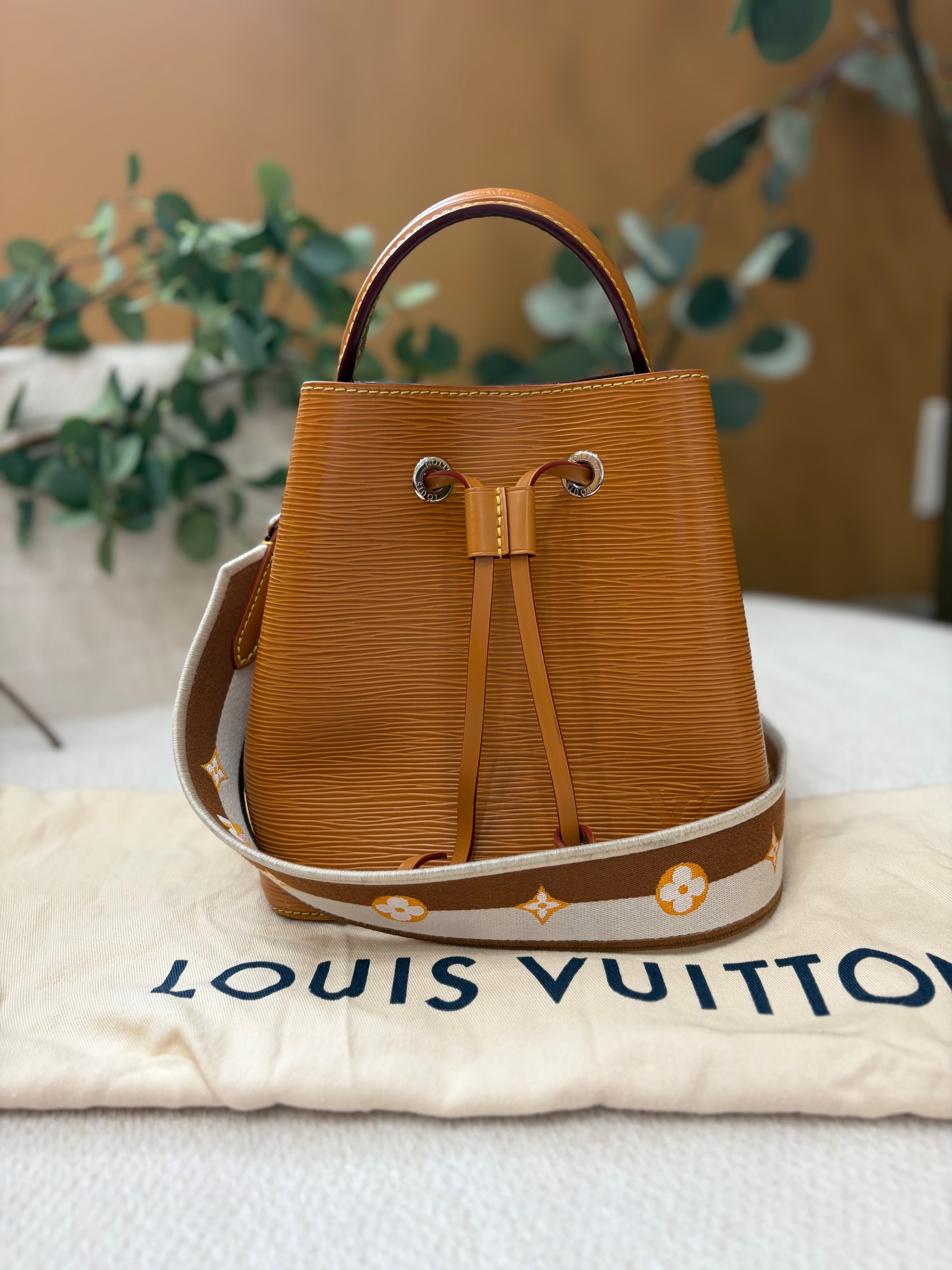 Louis Vuitton Cognac Epi Neo Noe BB Bucket Bag