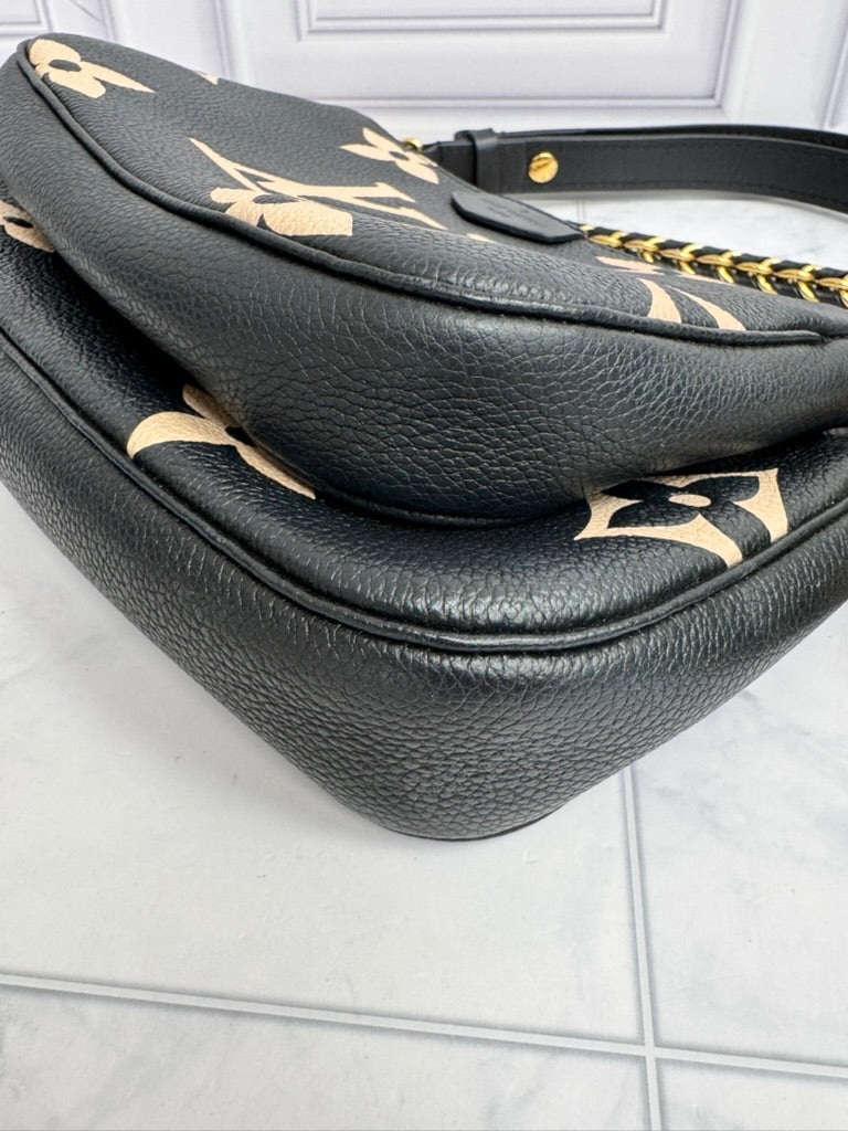 Louis Vuitton Black Monogram Empreinte Giant Multi Pochette Accessories