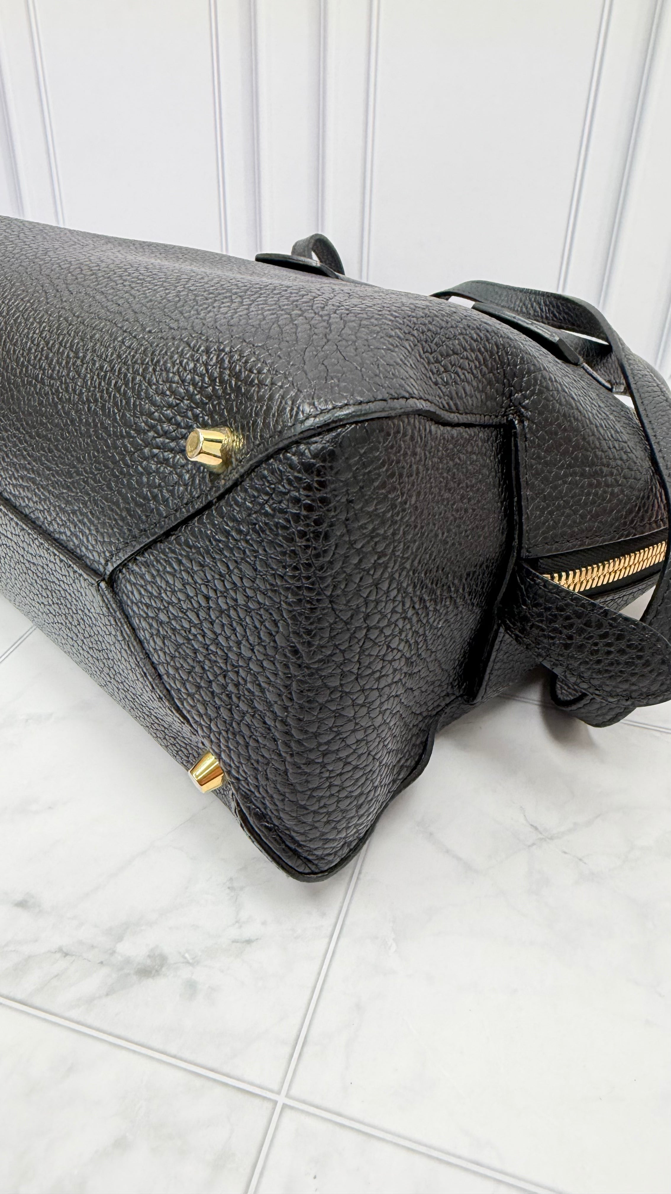 *DONS DROP* Burberry Black Grainy Leather Greenwood Bowling Bag