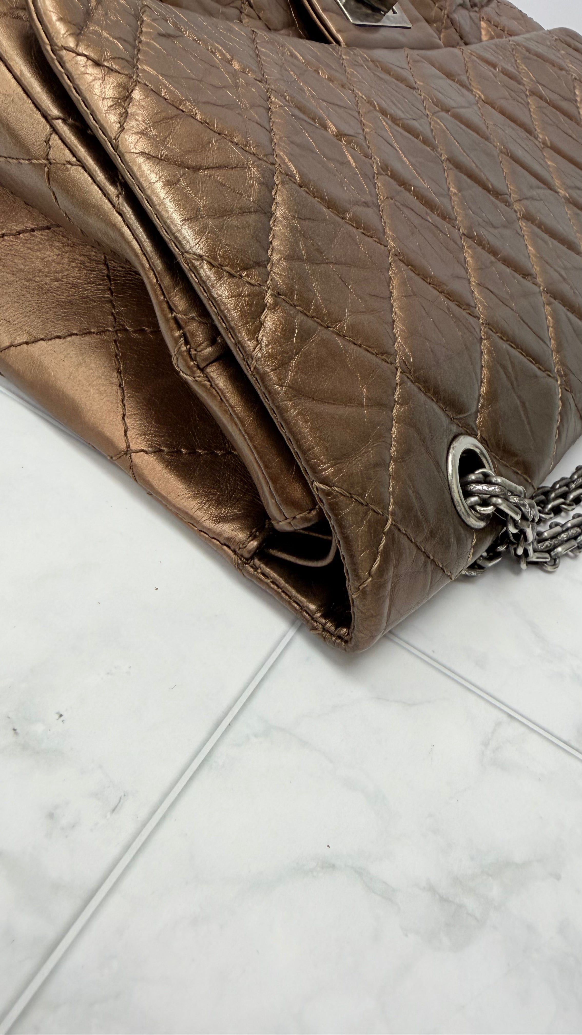 *DONS DROP* Chanel Bronze Metallic Leather 2.55 Reissue Flap Bag