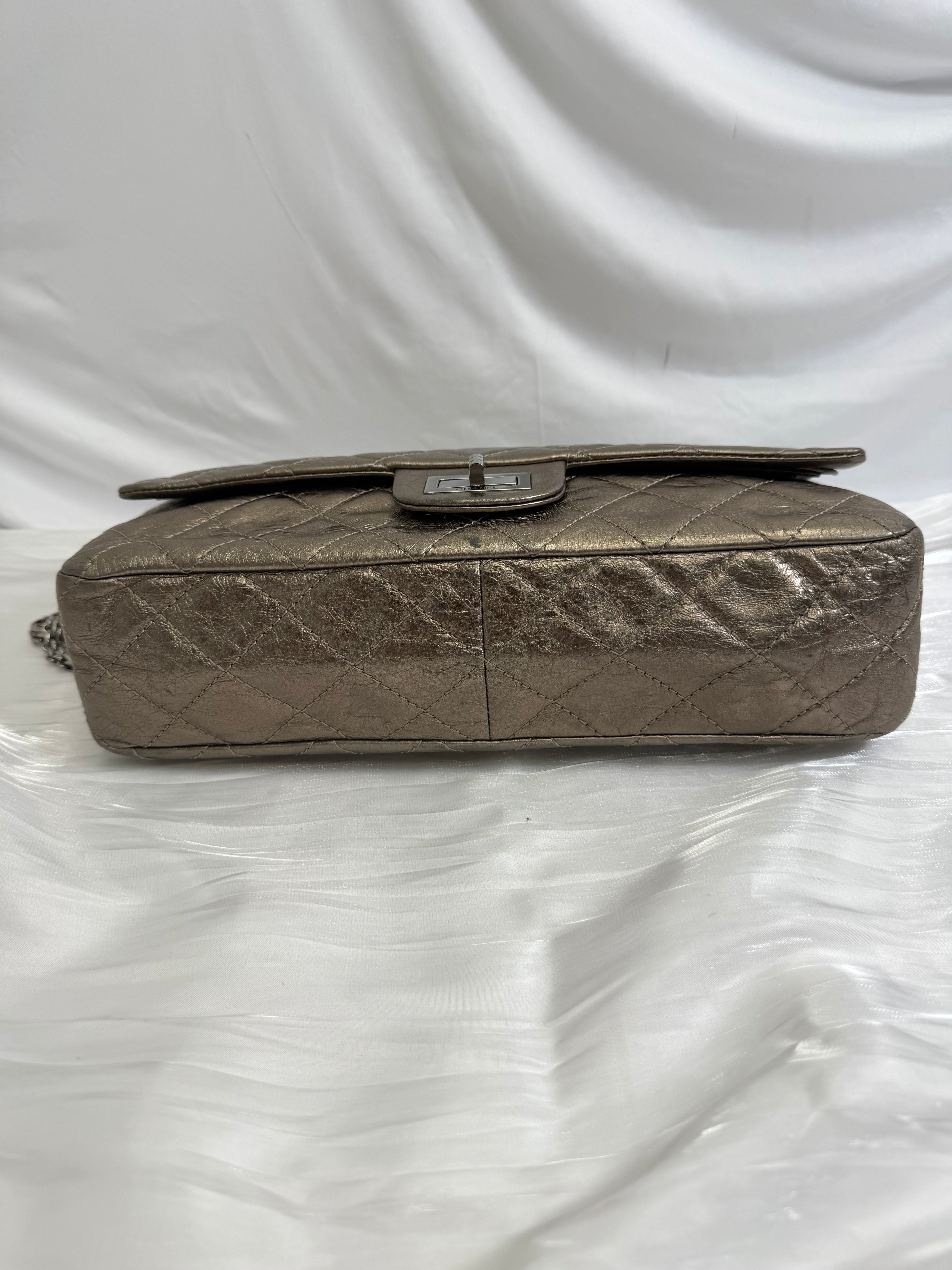 Chanel Metallic Bronze Aged Calfskin 2.55 Reissue Flap Bag