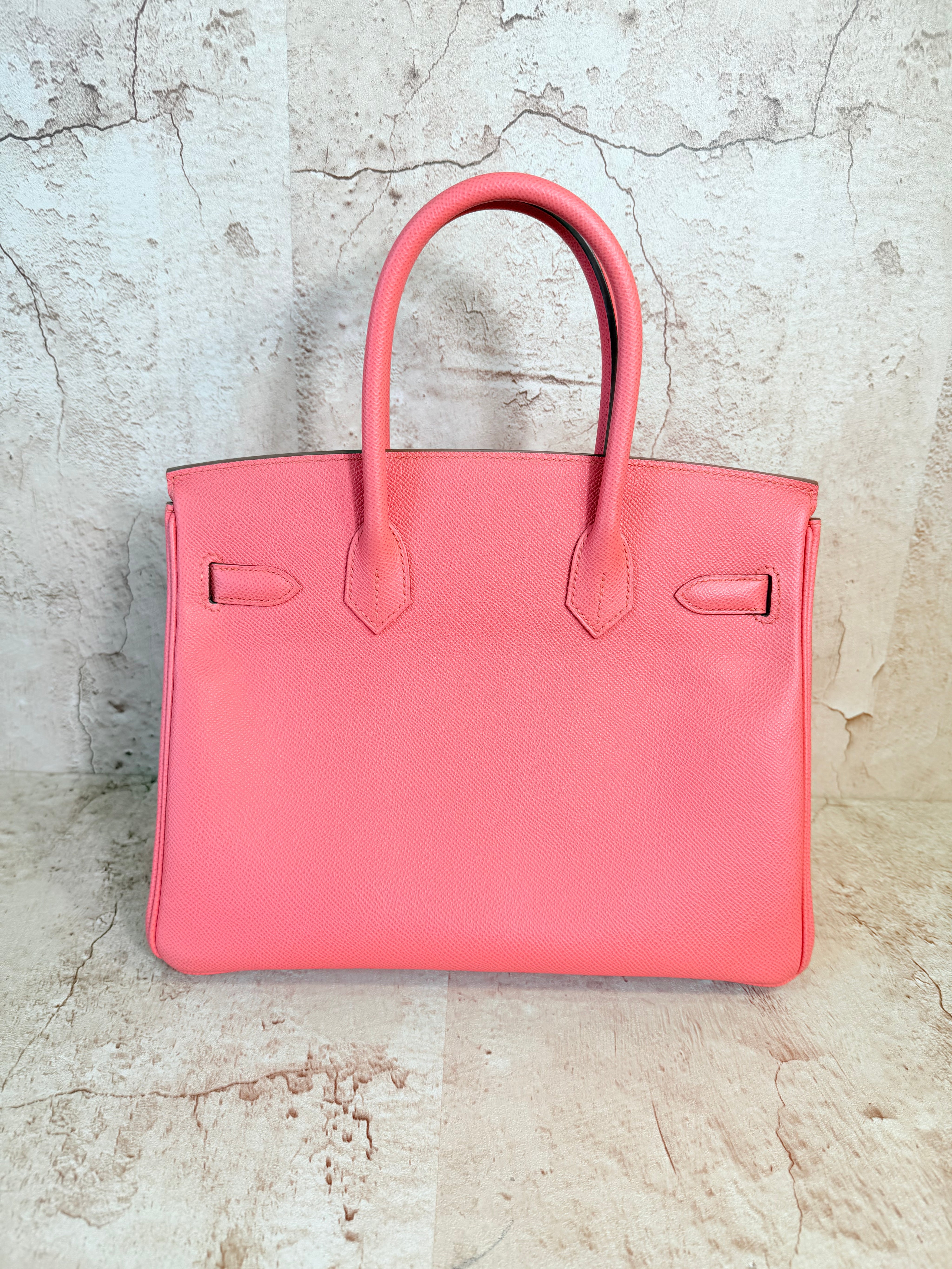 Hermes Flamingo Epsom Birkin 30 Handbag