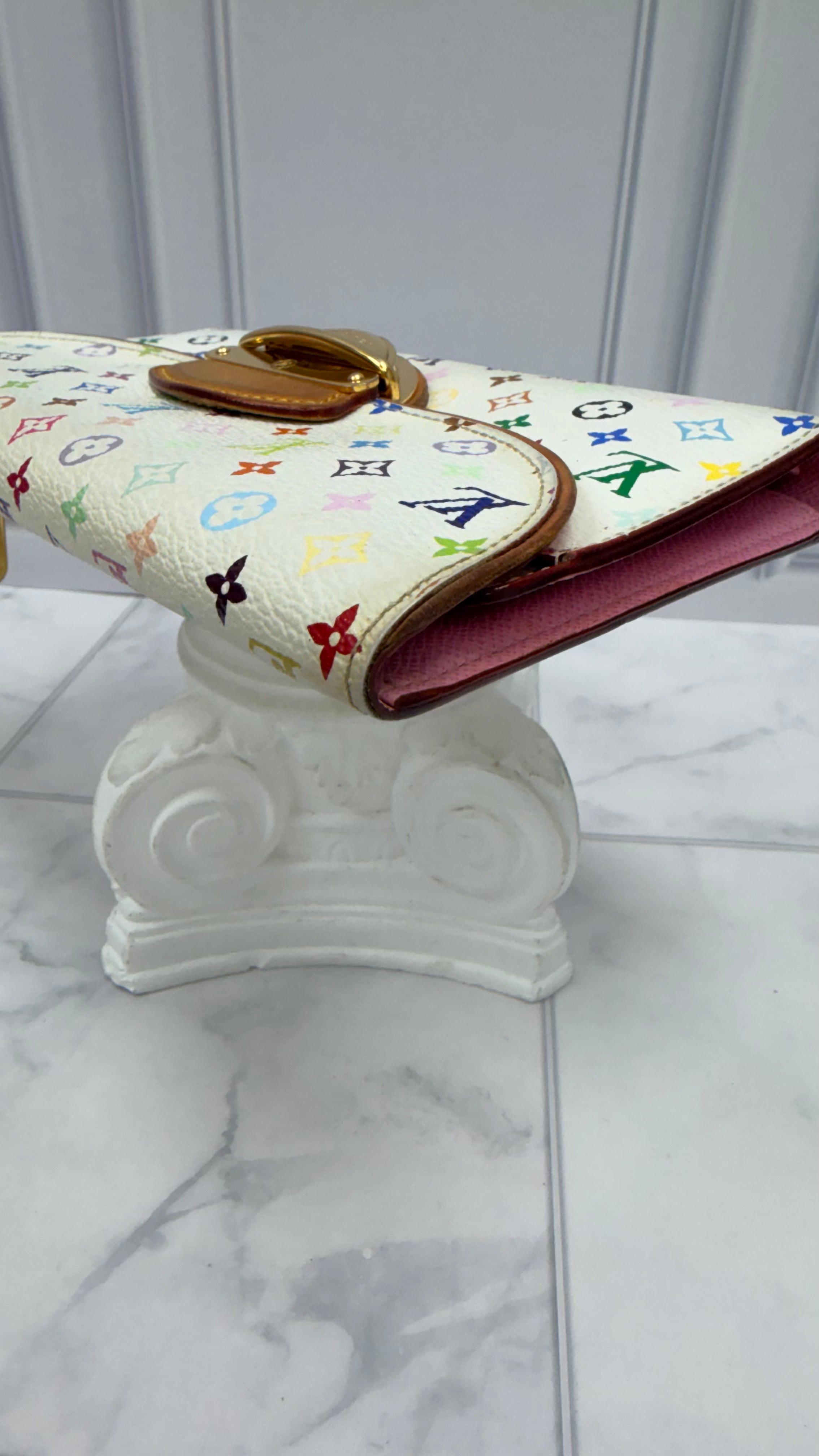 Louis Vuitton White Multicolor Monogram Eugenie Wallet