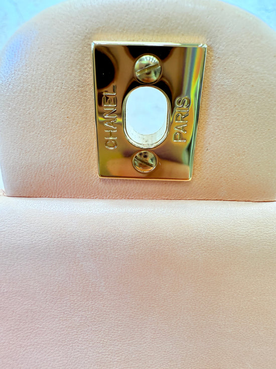 Chanel Peach Medium Double Flap Bag