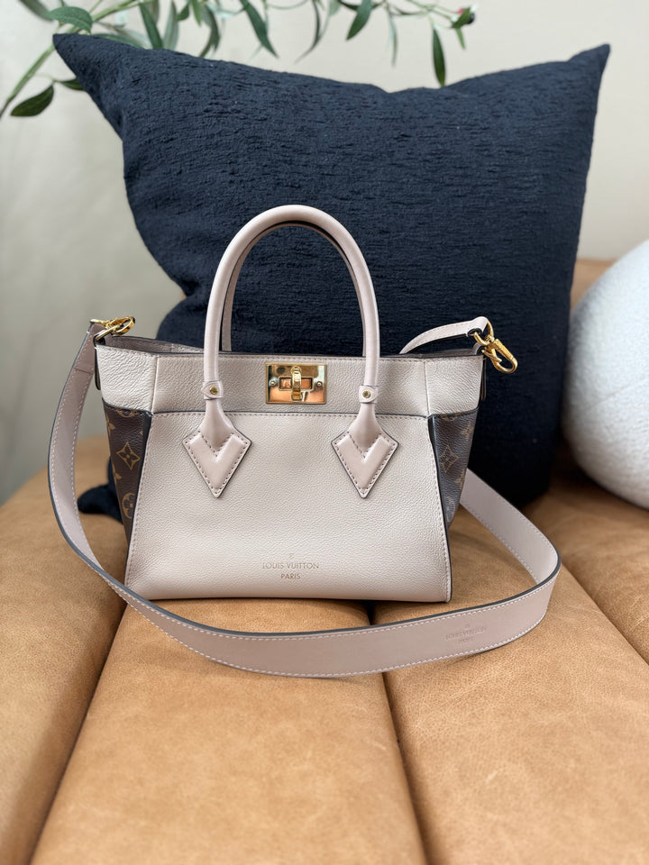 Louis Vuitton Beige & Monogram On My Side Tote PM