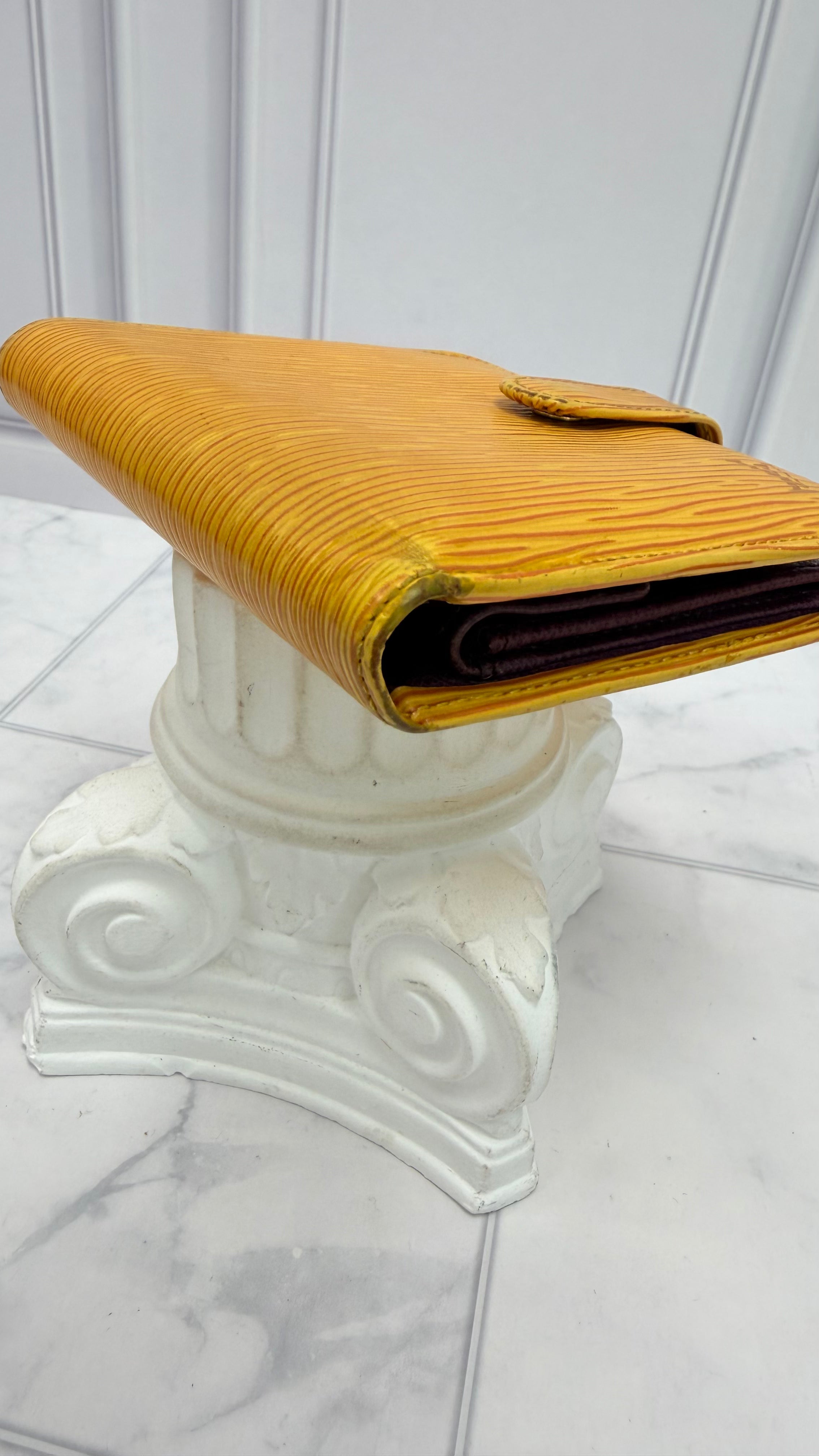 Louis Vuitton Yellow Epi Compact Snap Wallet