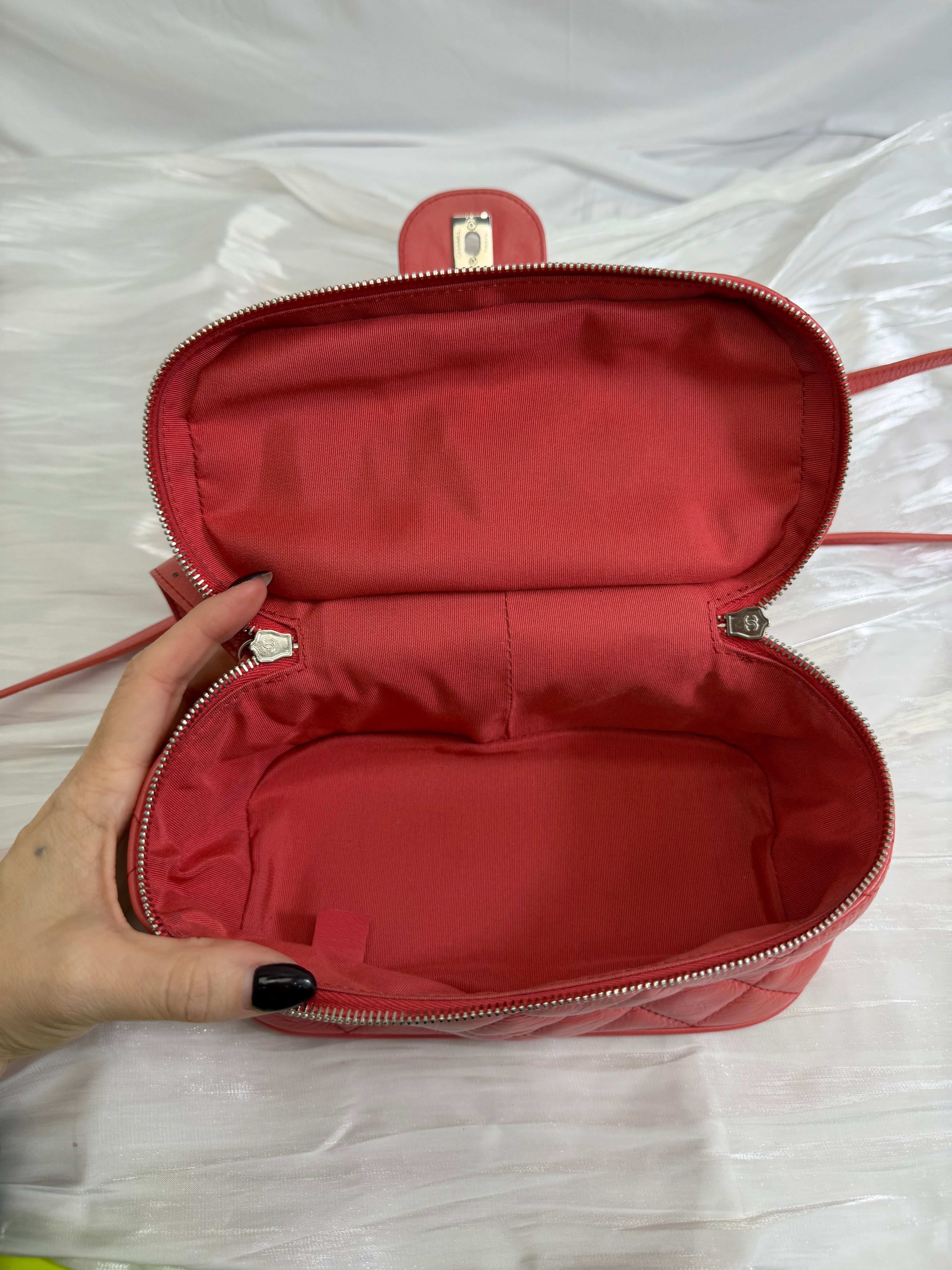 Chanel Pink Quilted Calfskin x PVC Backpack