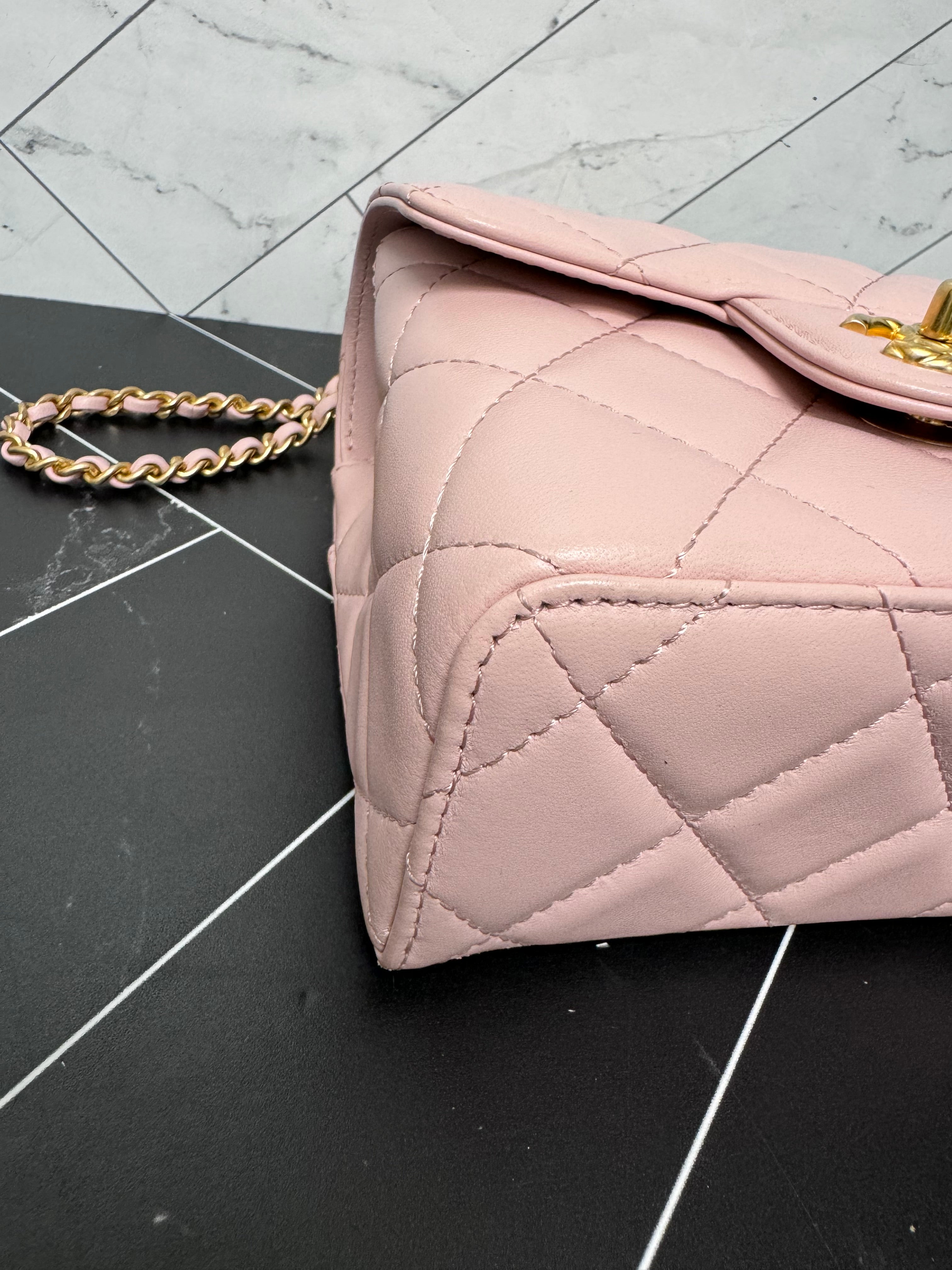 Chanel Pink Mini Square Top Handle Bag