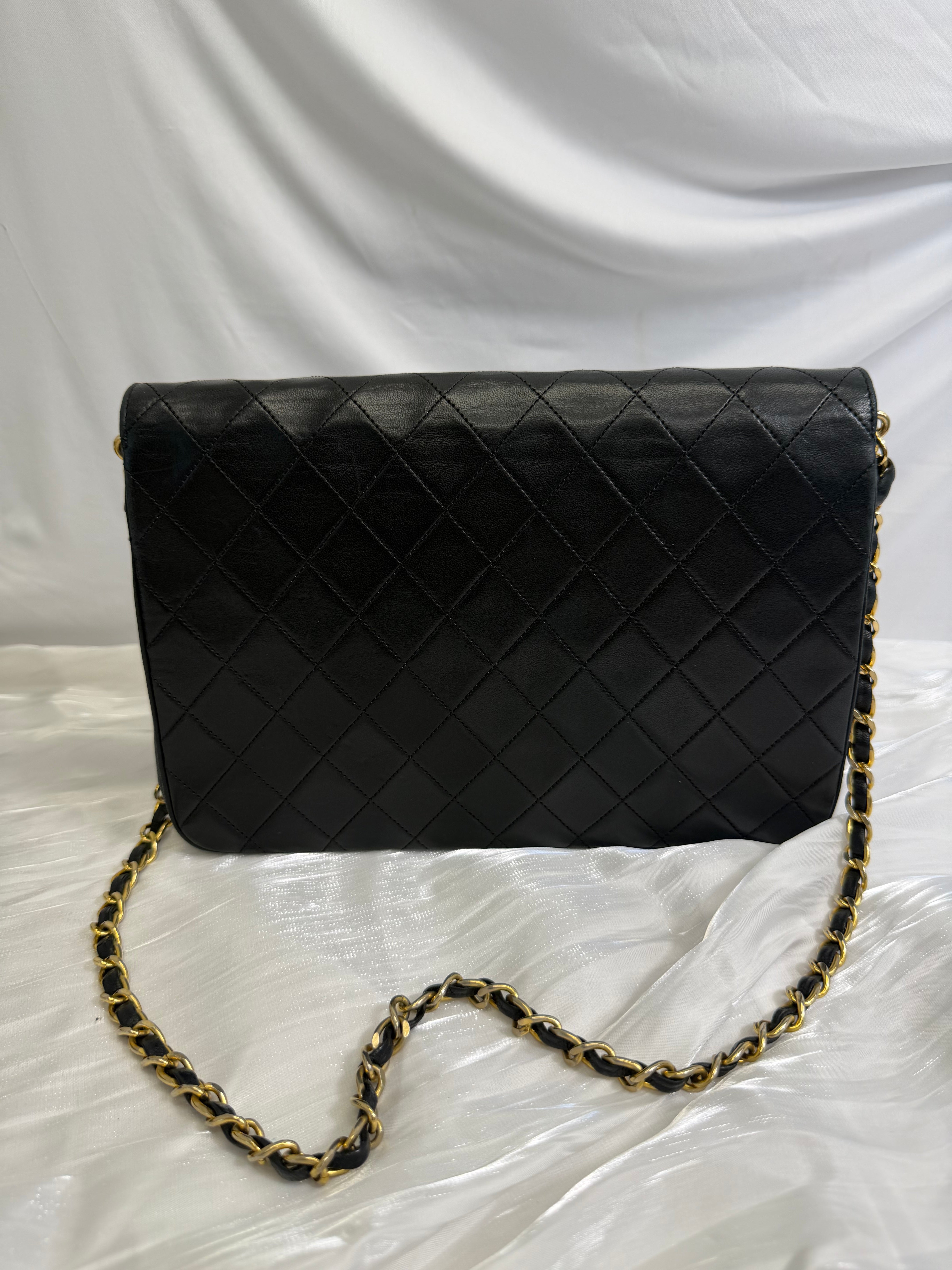Chanel Black Calfskin Flap Bag