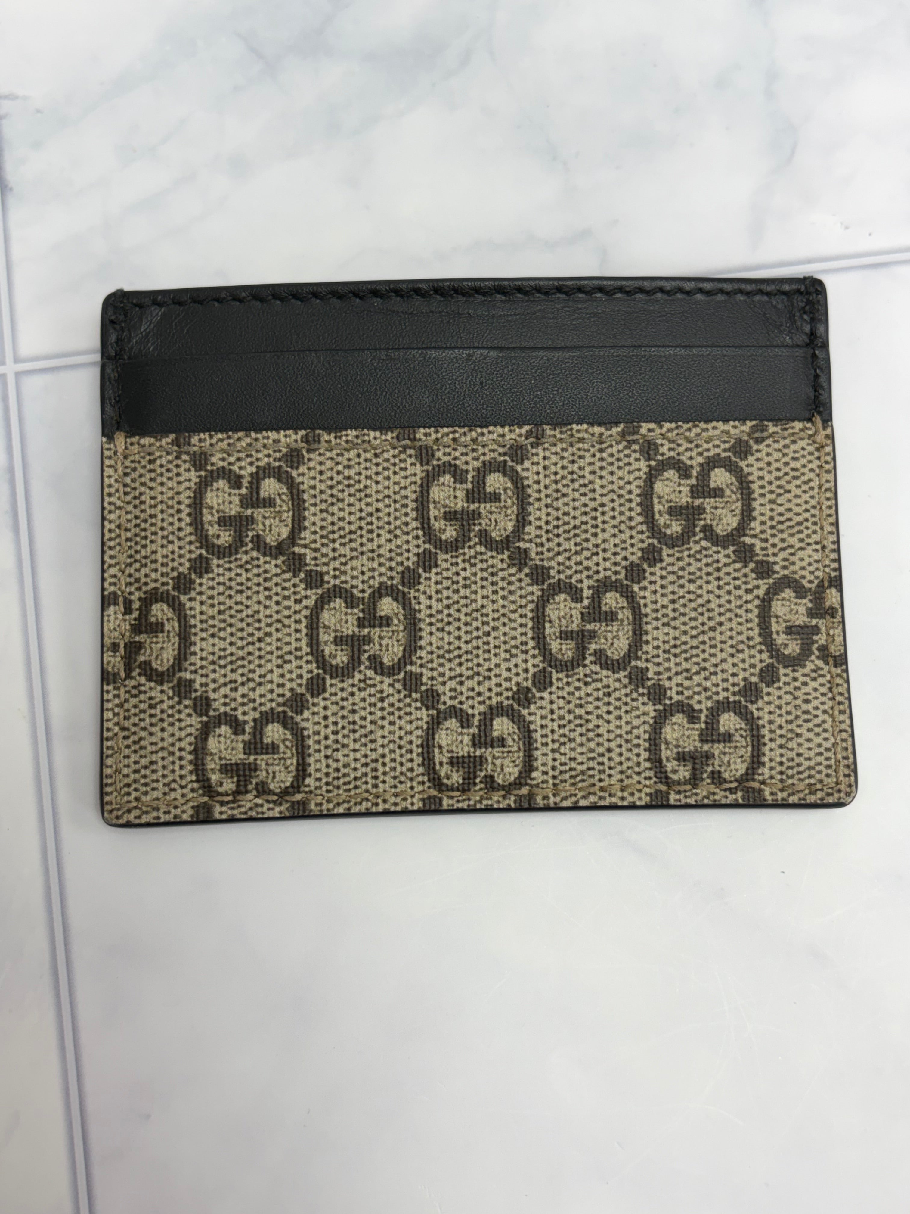 Gucci GG Supreme King Snake Canvas Card Holder