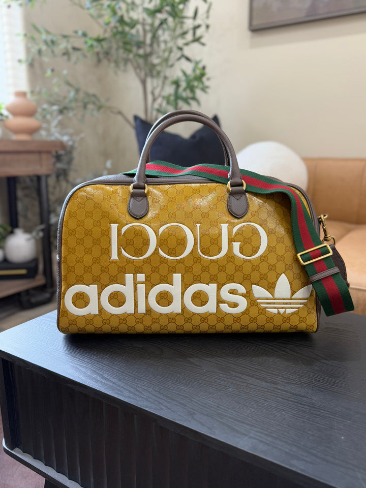 BRAND NEW- Gucci x Adidas Coated Canvas Duffle Bag