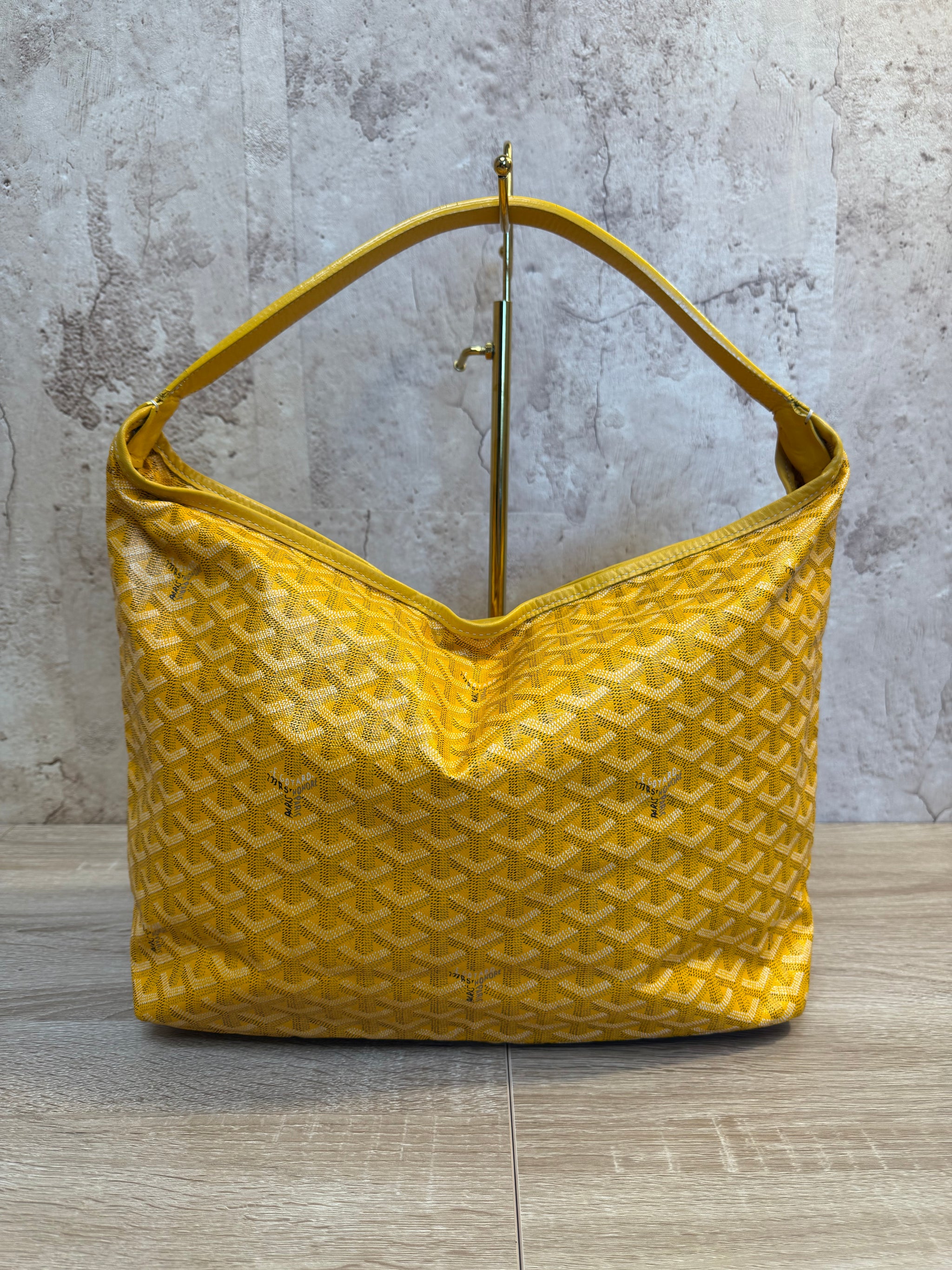 Goyard Yellow Goyardine Leather  Fidji Hobo Bagat