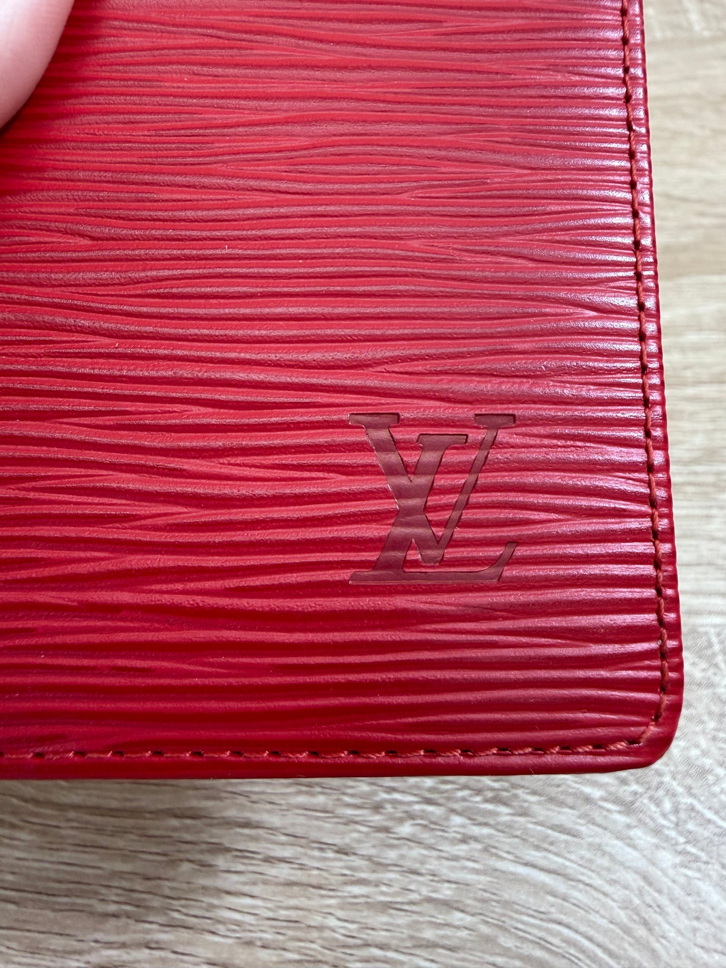 Louis Vuitton Red Epi Long Wallet