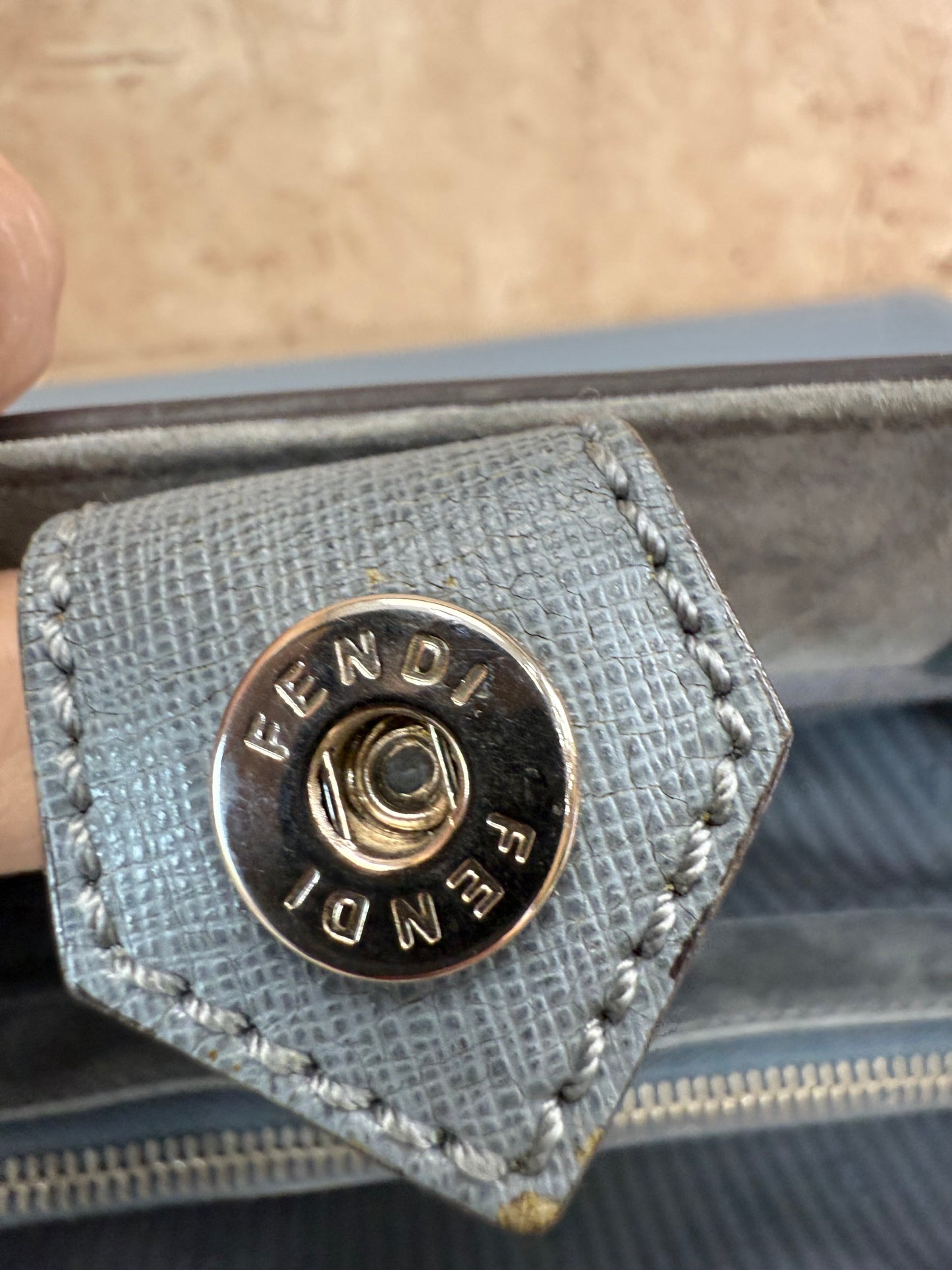 Fendi Light Blue Leather 2Jours Tote