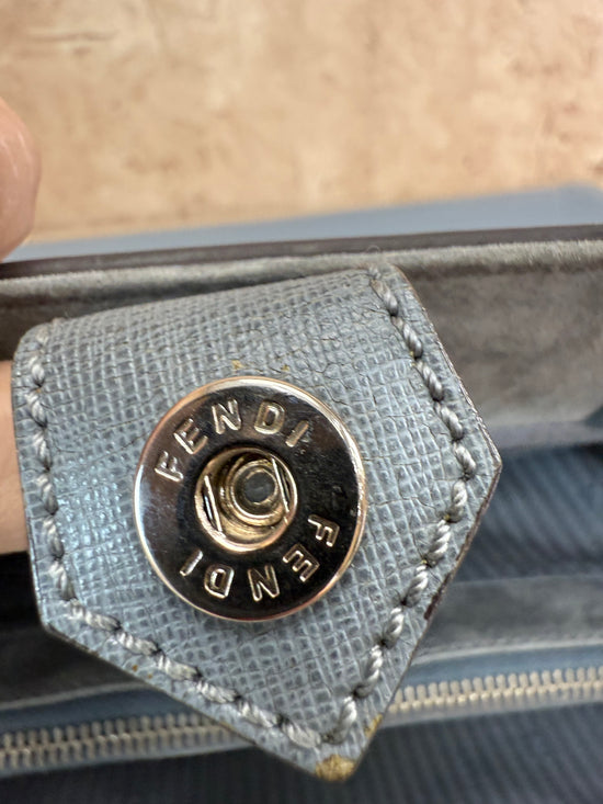 Fendi Light Blue Leather 2Jours Tote