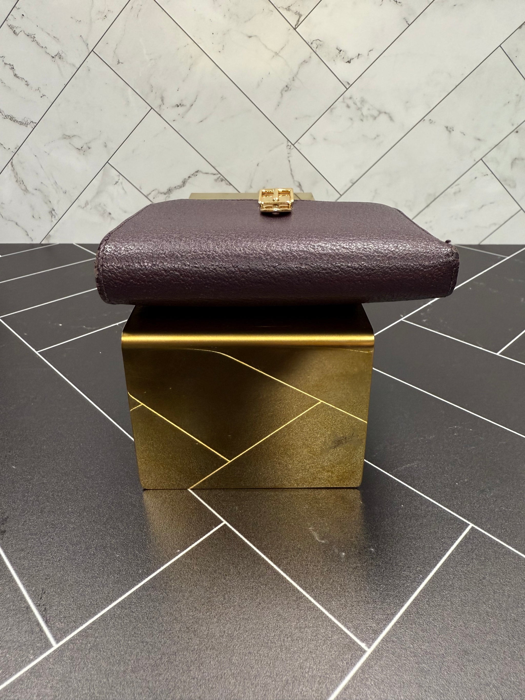 Gucci Plum Leather Compact Wallet