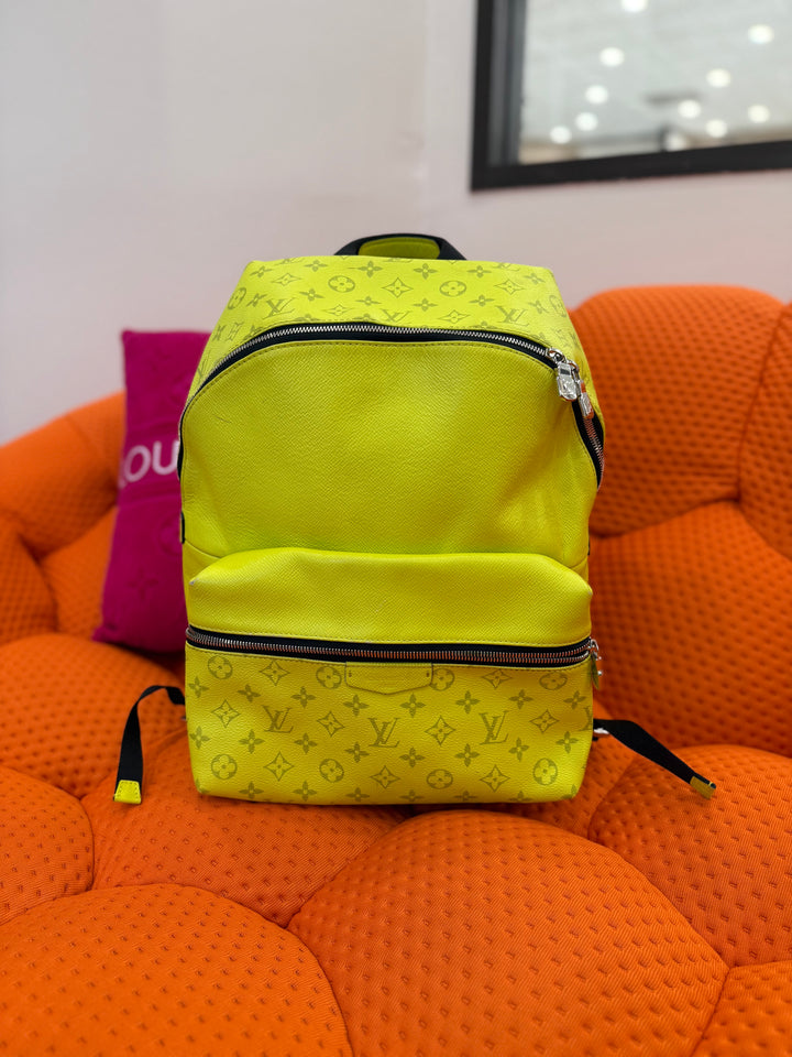 Louis Vuitton Yellow Taiga Monogram Discovery Backpack